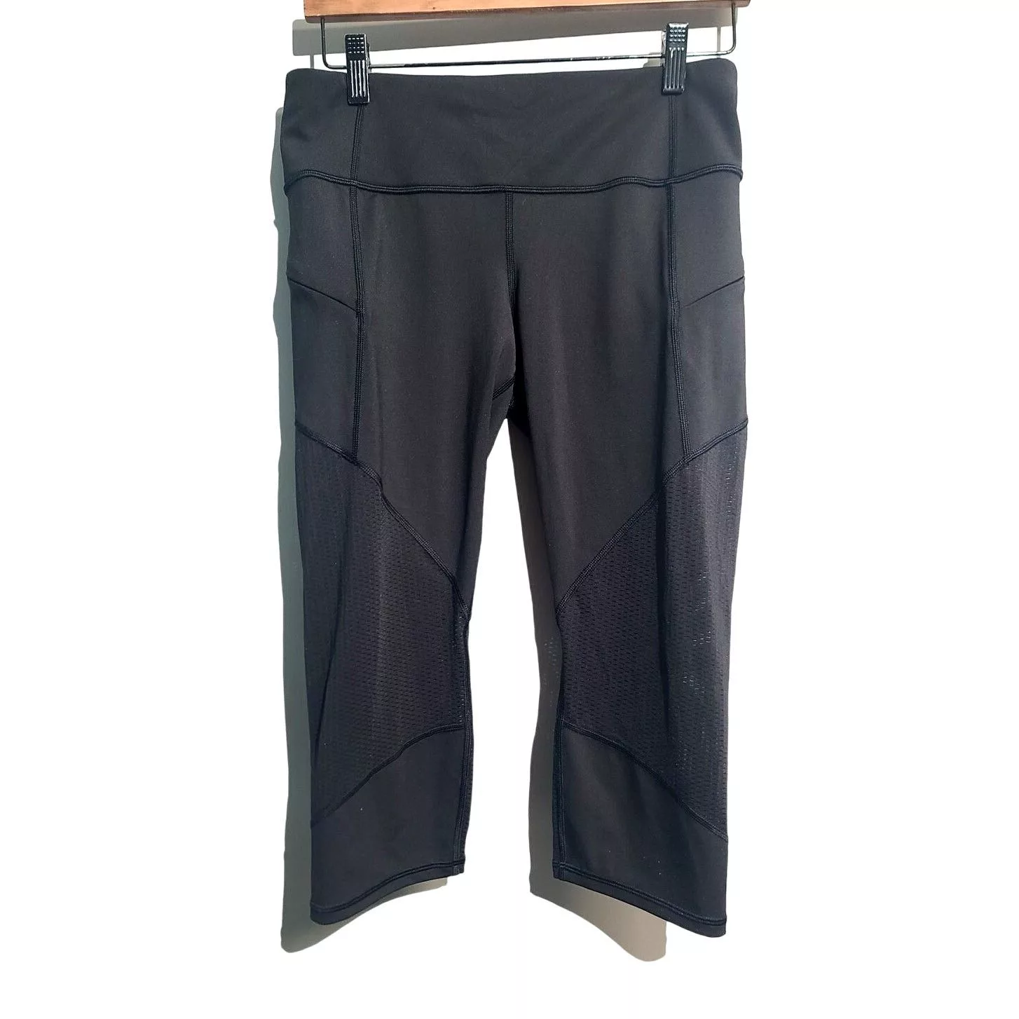 Athleta Leggings Athleta Contender Mesh Crop Black