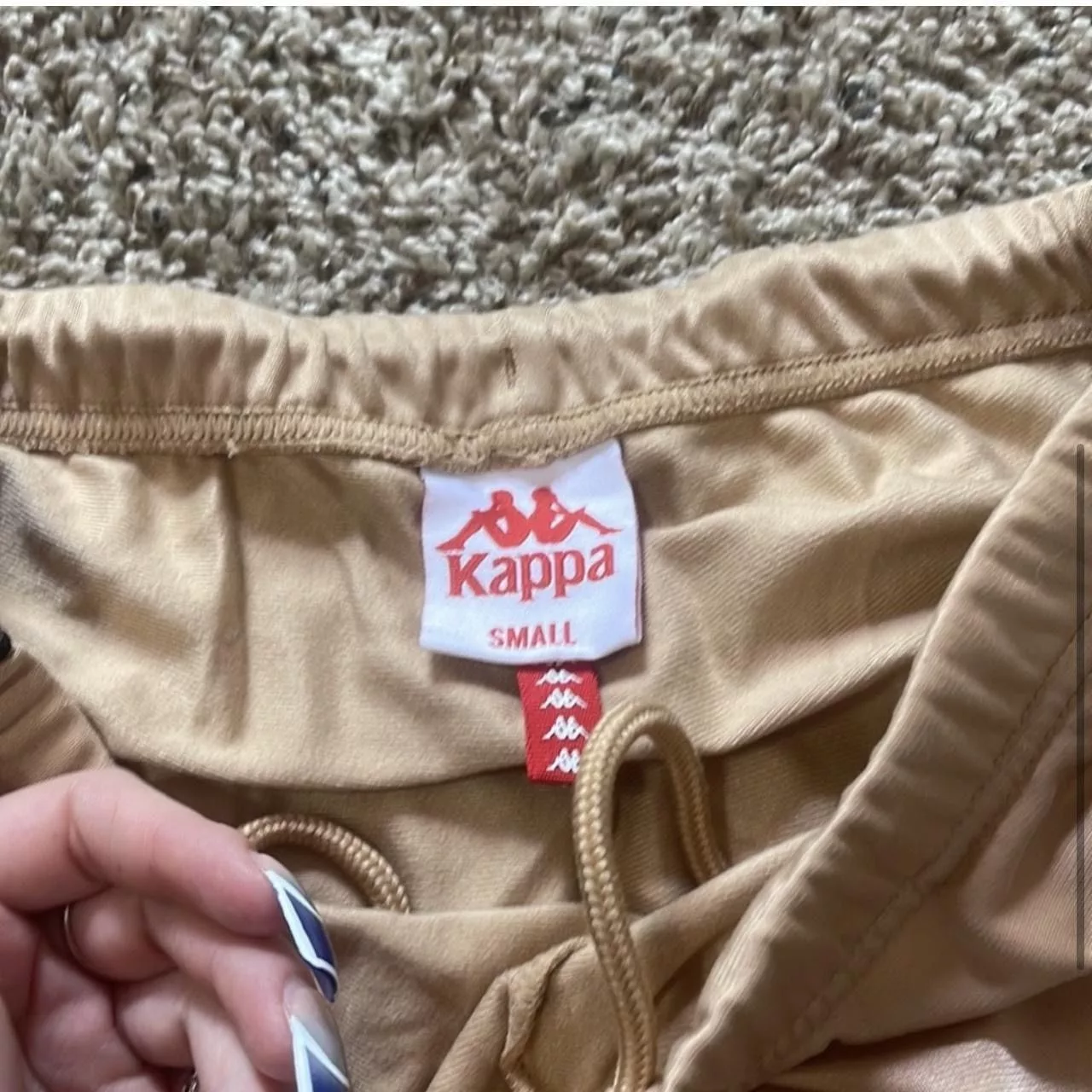 Kappa Joggers Reflective Tan Kappa Pants Brown
