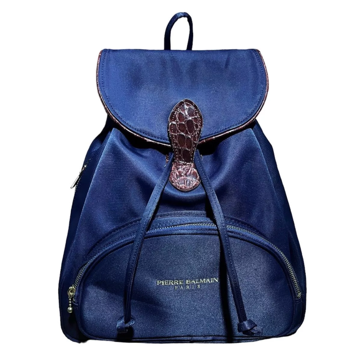 Designer Backpacks Designer × Pierre Balmain × Vintage PIERRE BALMAIN NYLON BACKPACK MADE IN JAPAN Blue