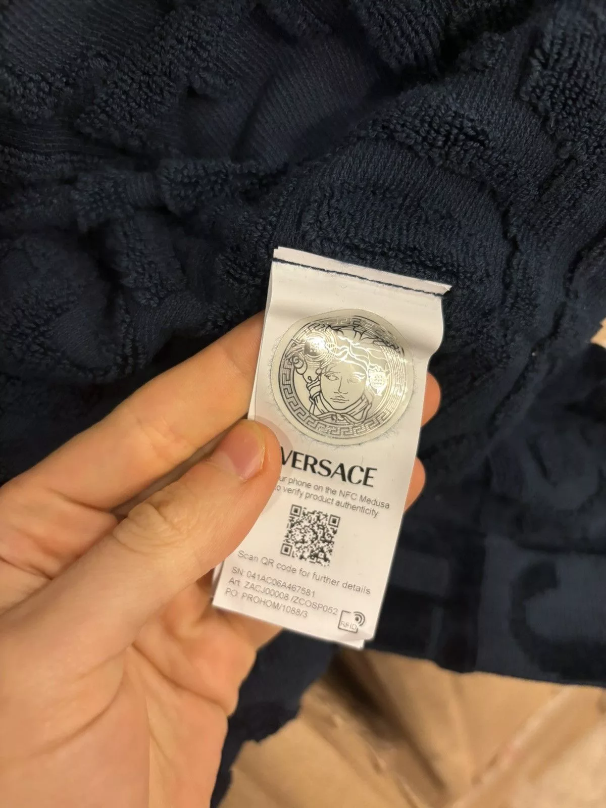 Versace Miscellaneous Versace La Greca Embroidered Sequence Robes Green