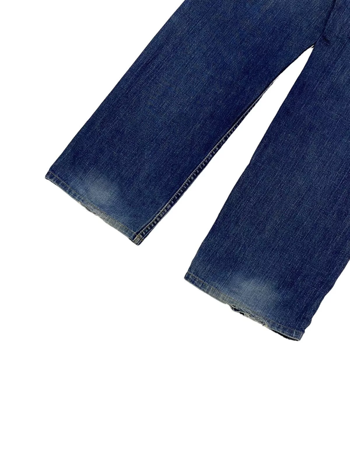 Levi's Denim Levi's Levis Strauss 703 Distressed Denim Blue Jean Mud Washed