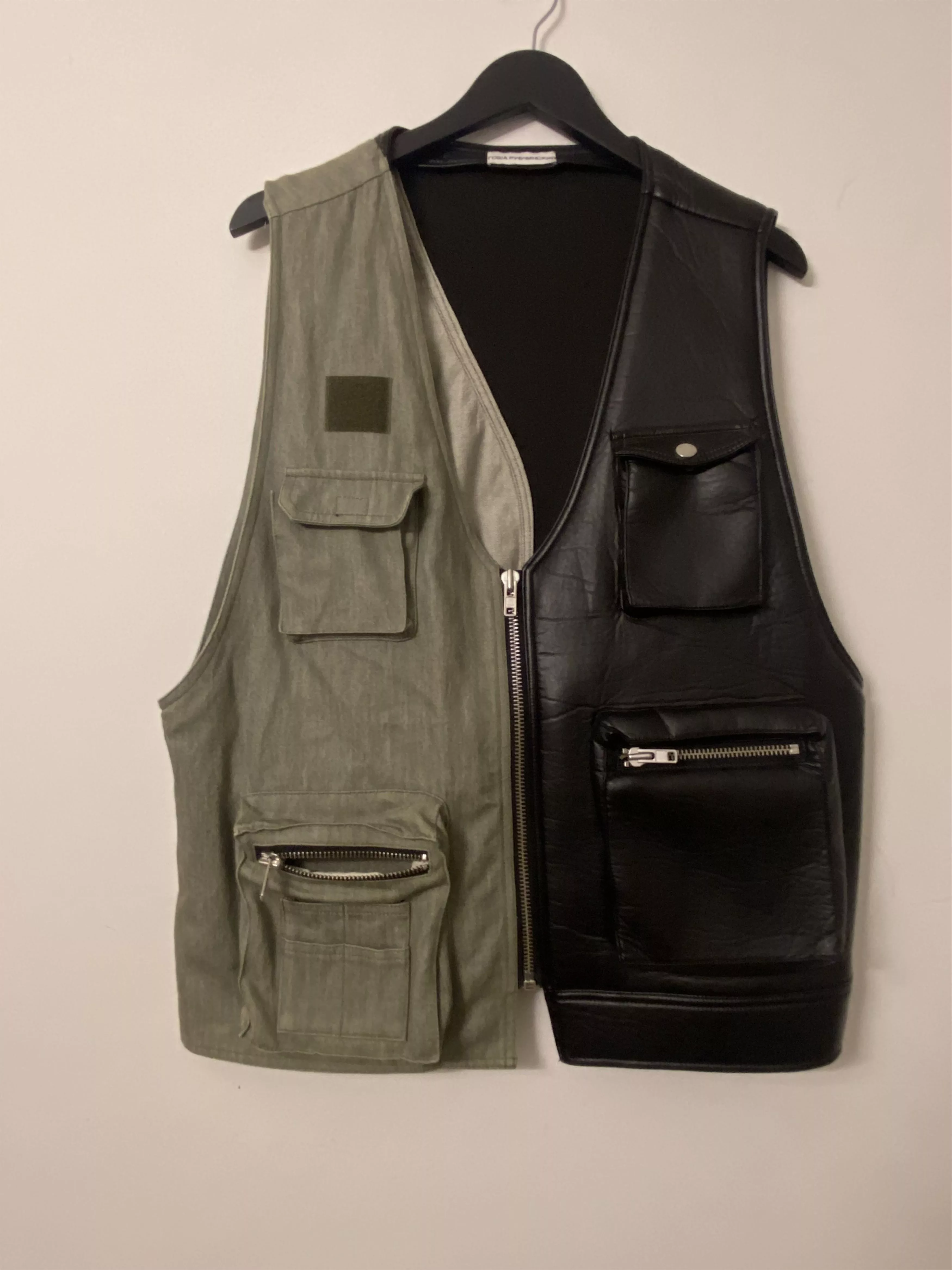 Gosha Rubchinskiy Vests Gosha Rubchinskiy Split Vest Black