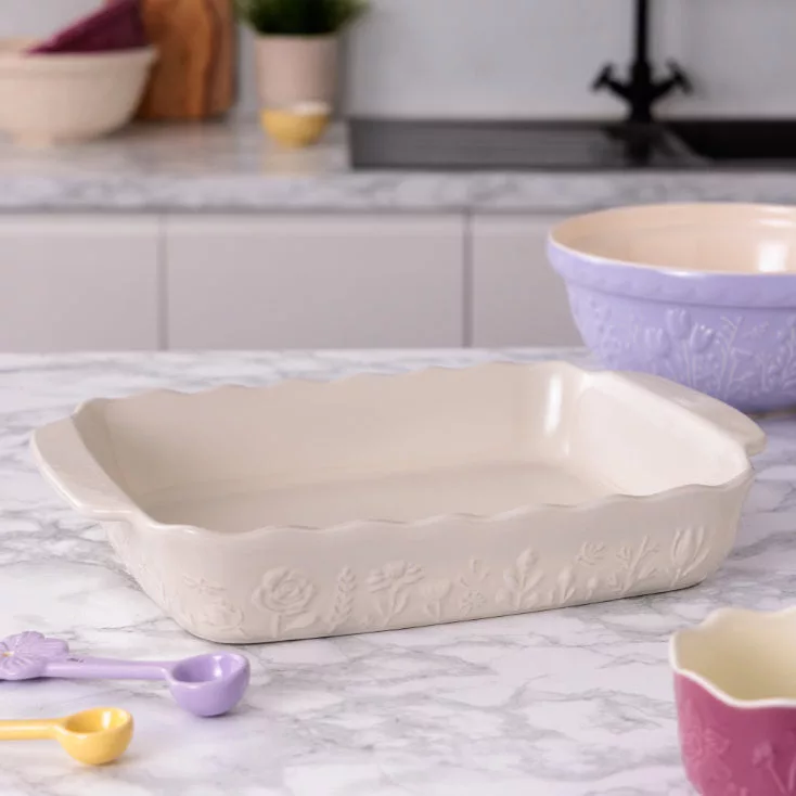 Large Rectangular Baker Cream