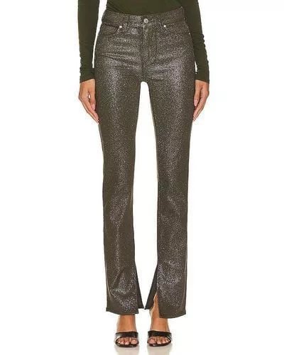 Paige Jeans Paige Constance skinny in dark taupe & silver jeans