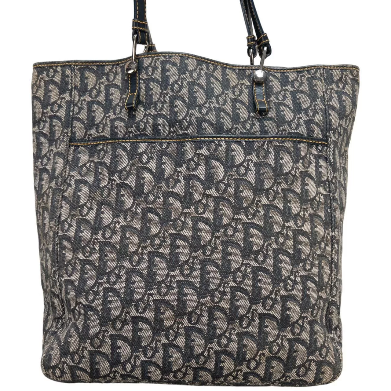 Dior Handle Bags Vintage Christian Dior Monogram Shoulder Bag Gray