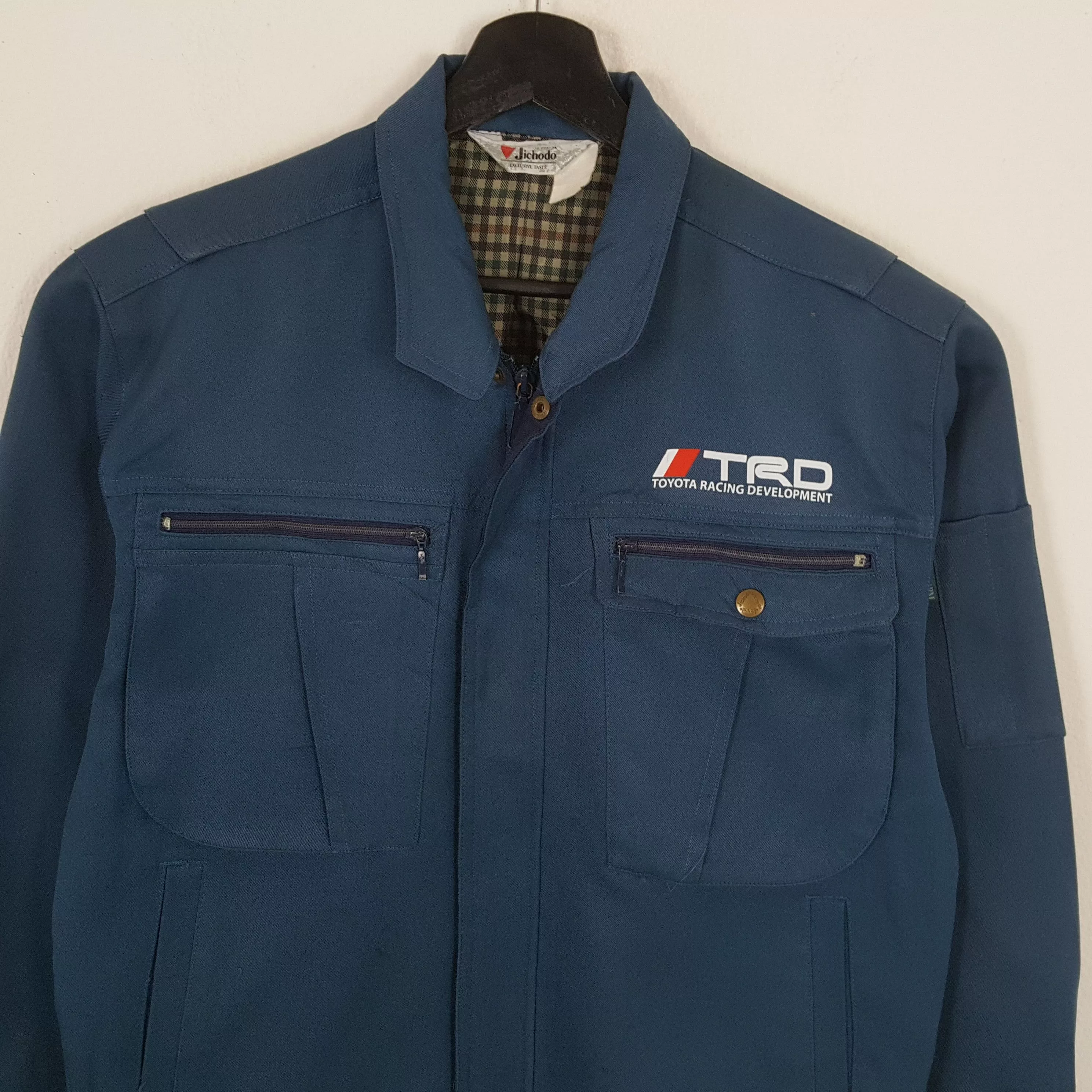 Japanese Brand Light Jackets Japanese Brand × Vintage TRD TOYOTA RACING Development Motorsports Custom Jacket Blue