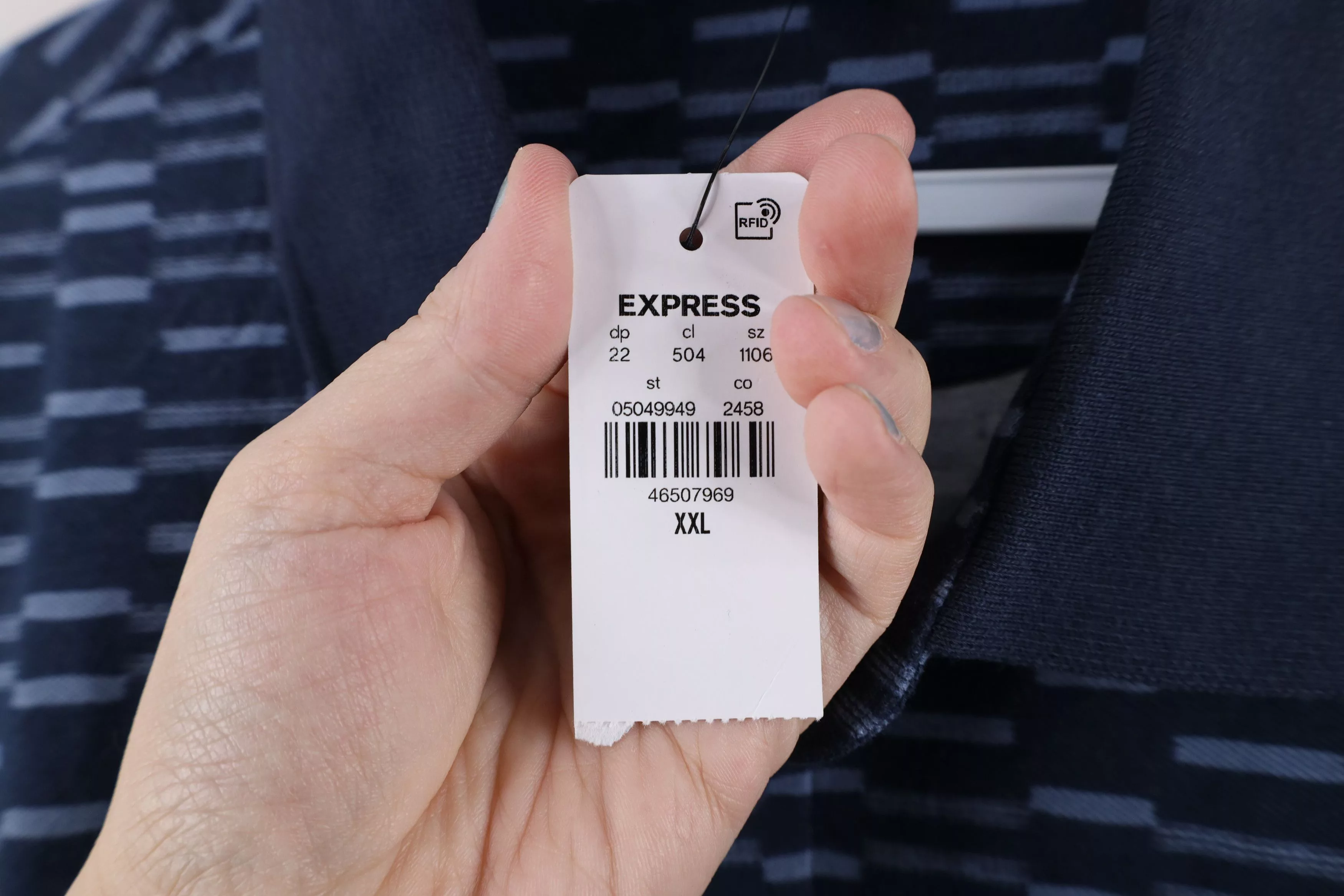 Express Polos Express × Vintage New Express Geometric Knit Stretch Collared Golf Polo Shirt Multi