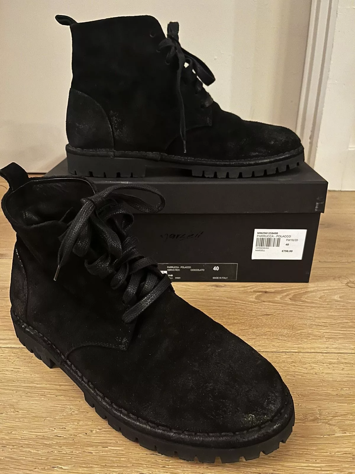 Marsell Boots Marsell Black Suede Boots 40