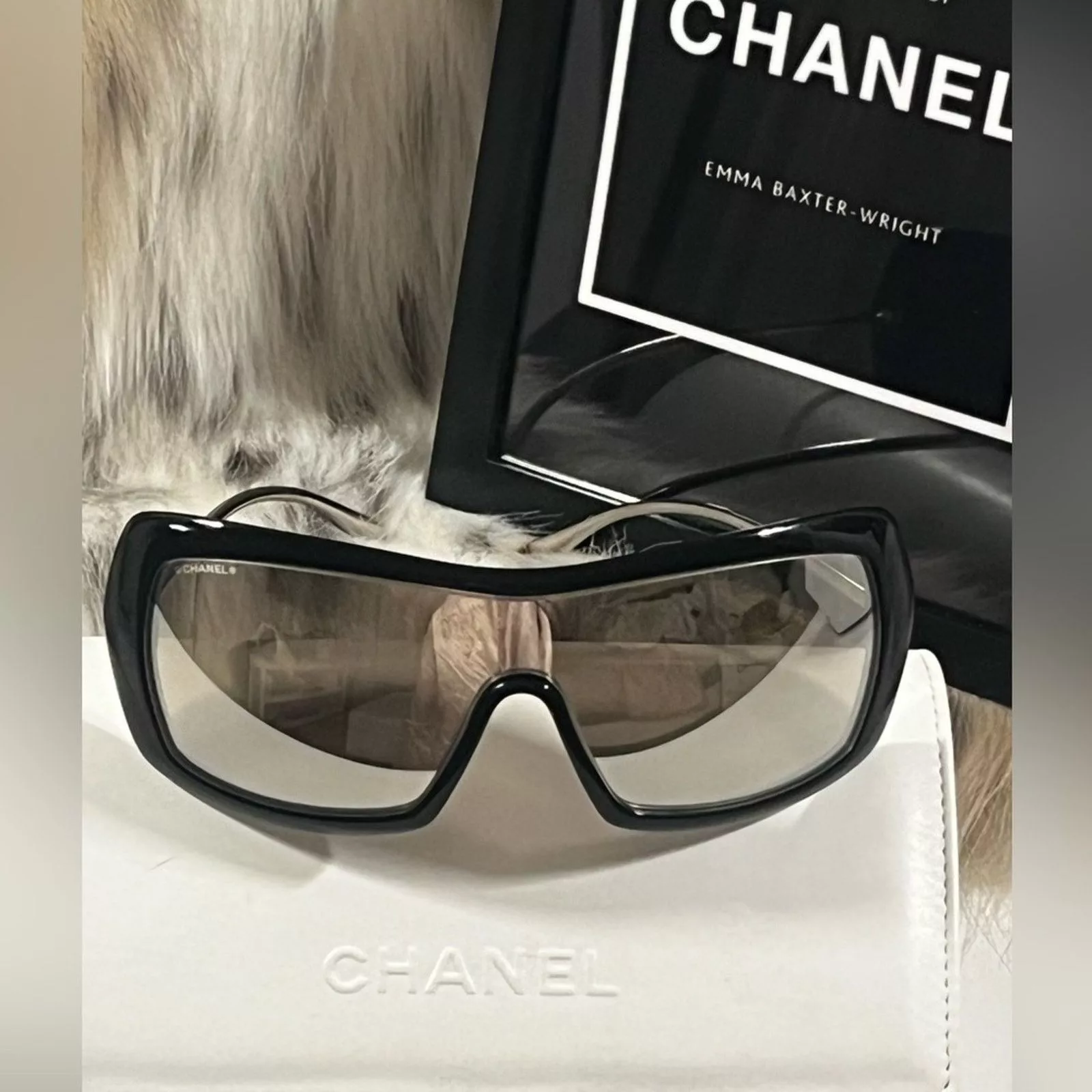 Chanel Sunglasses Chanel Mirror Sunglasses w/ case & cloth - black & silver