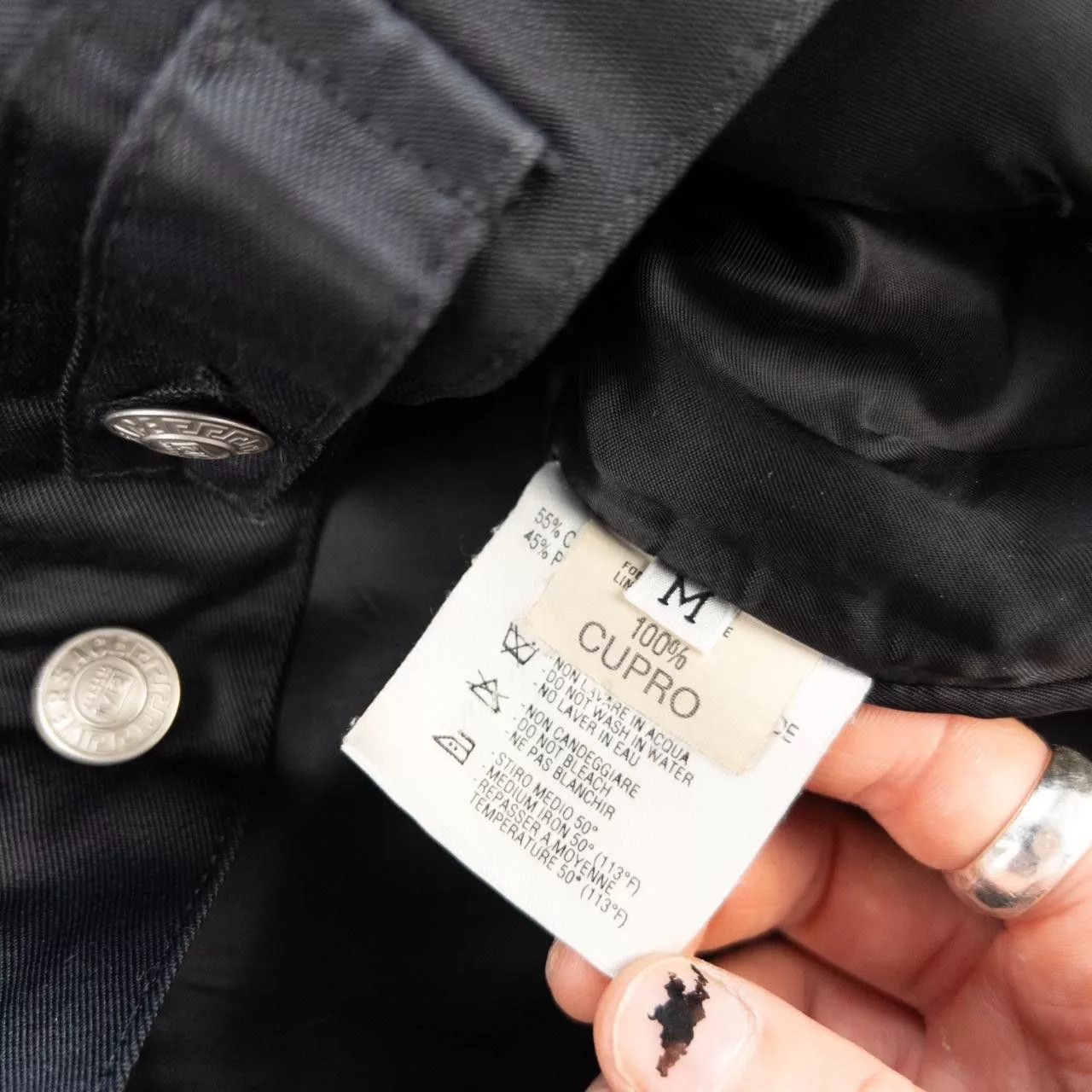 Versace Heavy Coats Vintage Versace V2 Jacket Size M Black