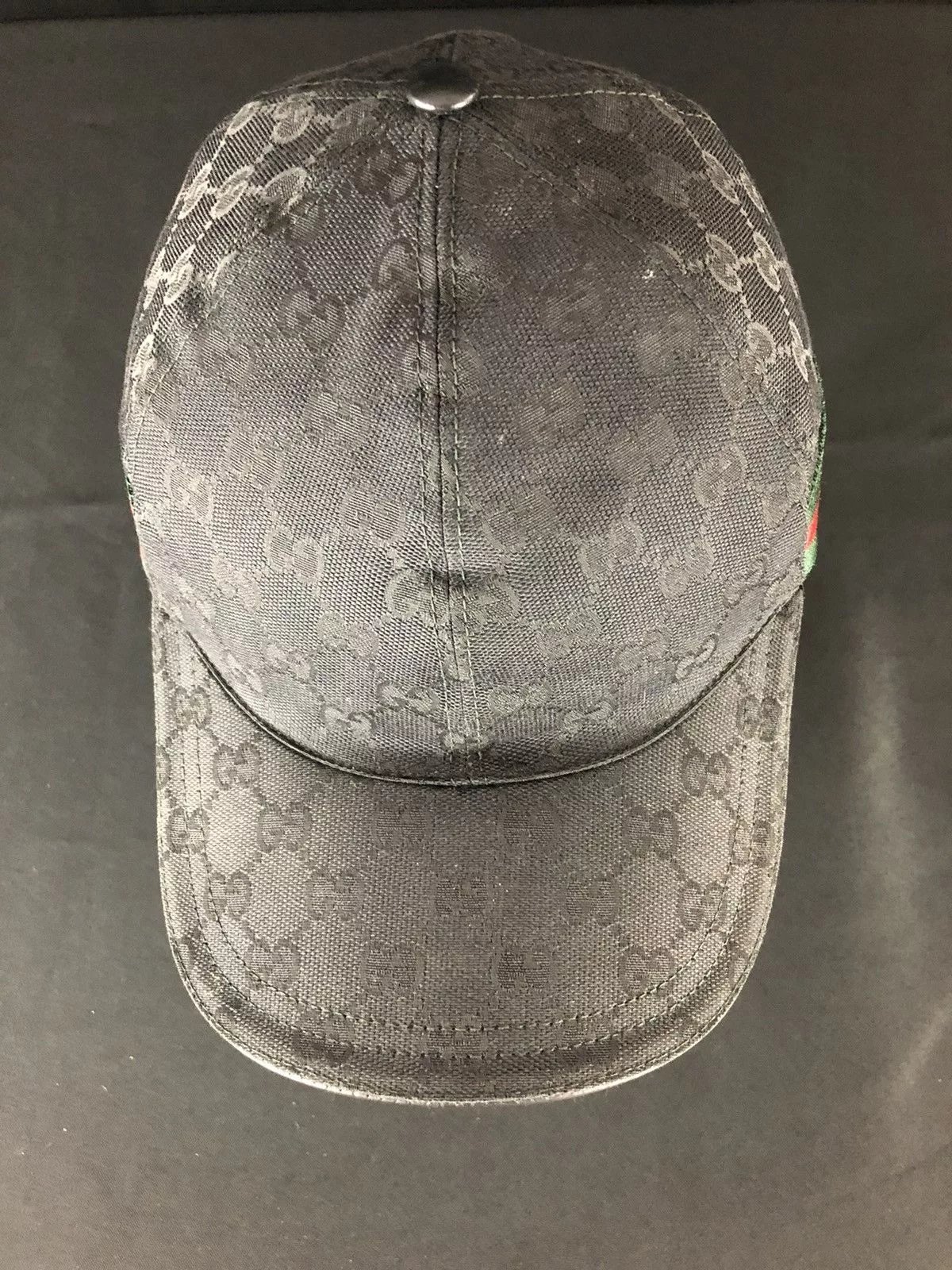 Gucci Hats Gucci ORIGINAL GG CANVAS BASEBALL HAT WITH WEB Black