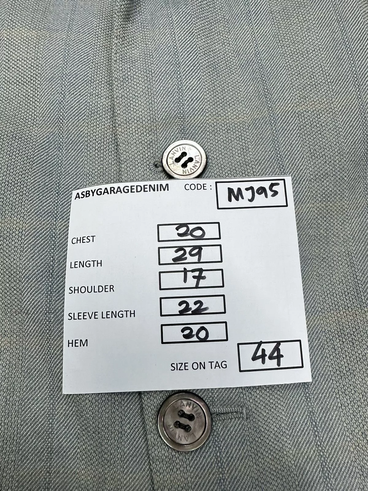 Designer Blazers Designer × Lanvin Lanvin Collection Blazer Jacket MJ95 Blue