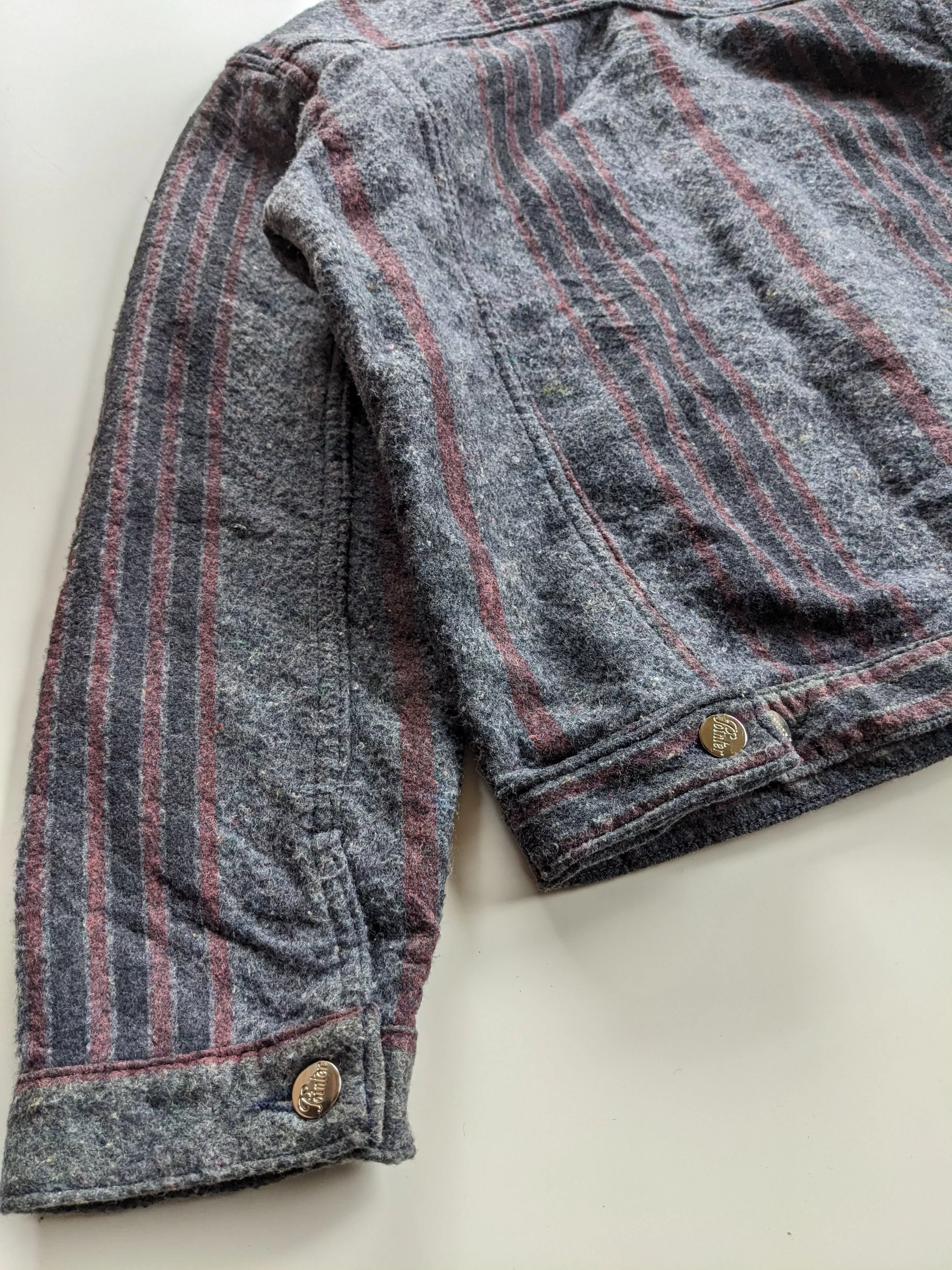 Pointer Light Jackets Vintage 80s Pointer wool blanket jacket Gray