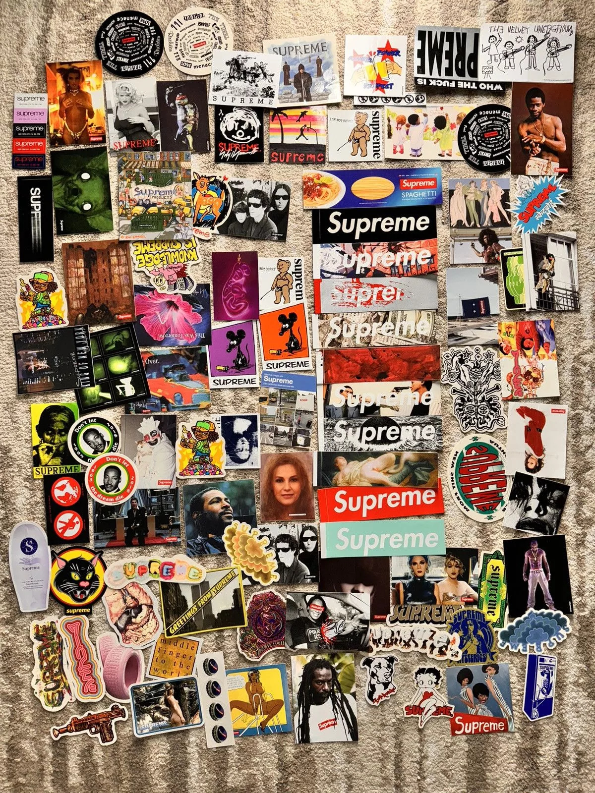 Supreme Supreme Supreme sticker set Red