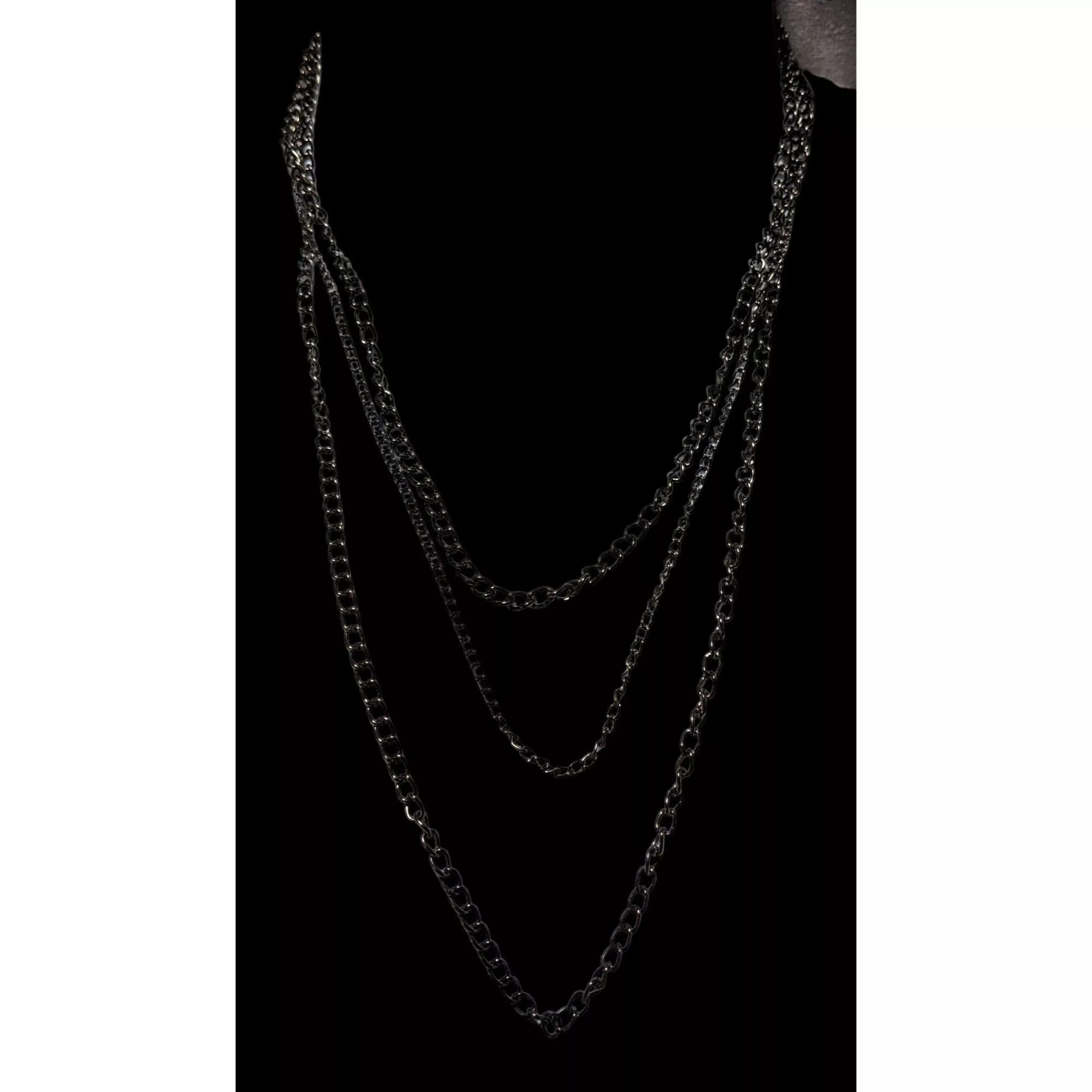 Other Necklaces Other Triple Chain Necklace Silver