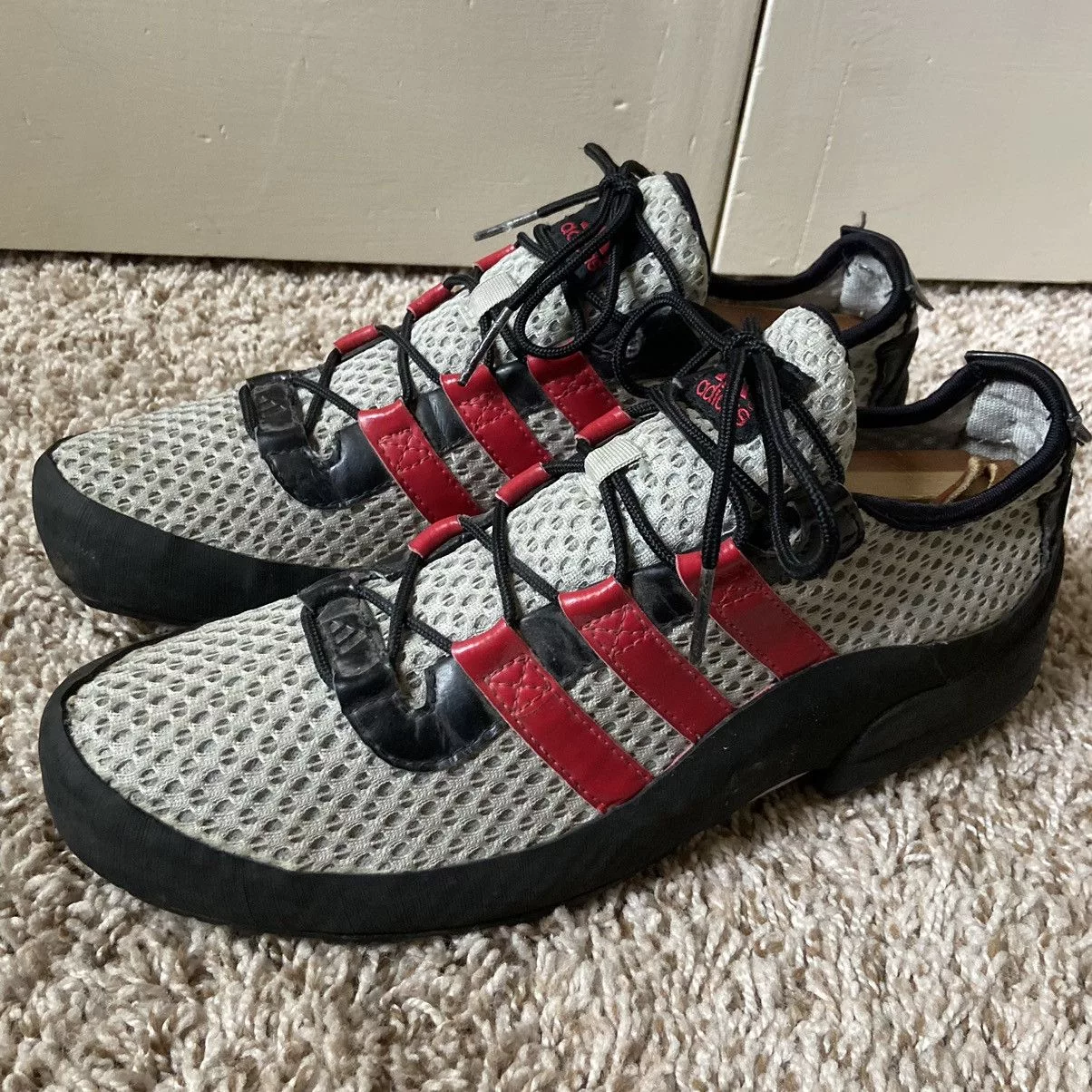 Adidas Low Top Sneakers Adidas × Vintage Vintage Y2K Adidas Mesh Leather Aqua Terrain Shoes Hiking Gray