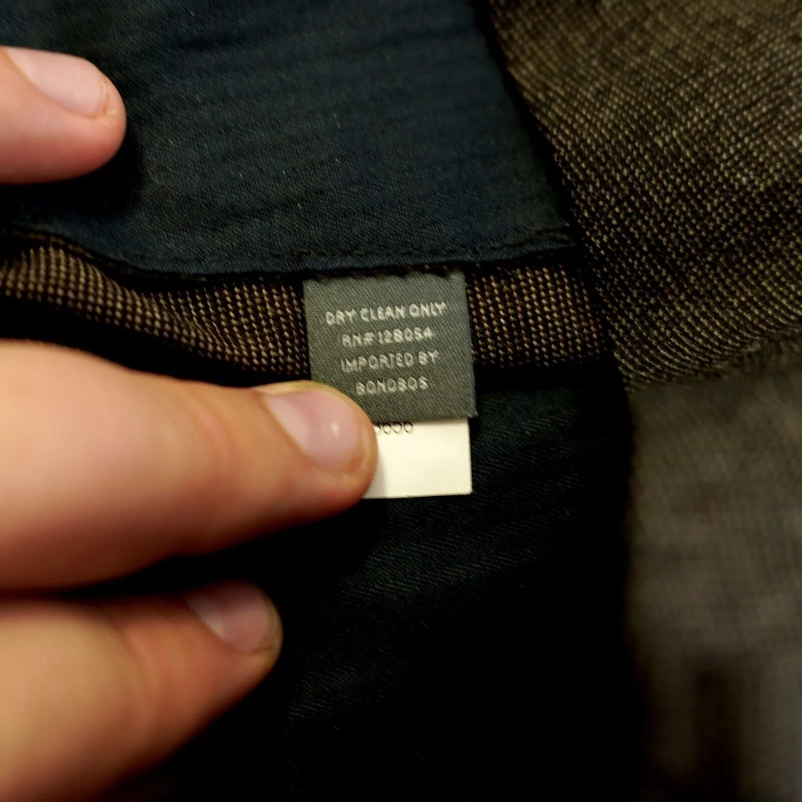 Bonobos Formal Trousers Bonobos Marzotto Wool Brown Nailshead Flat Front Mid Rise Dr