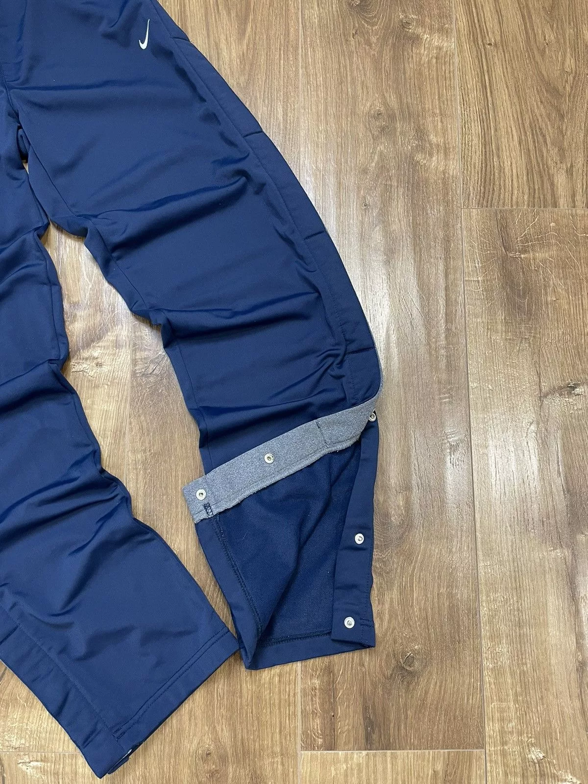 Nike Sweatpants Joggers Nike × Vintage Vintage Nike Y2K Style Blue Drill Side Buttons Sweatpants Streetwear