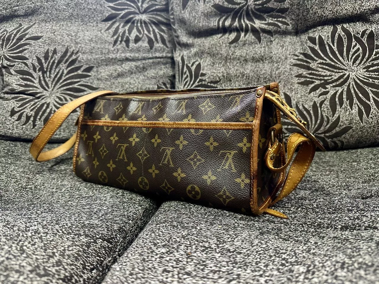 Louis Vuitton Shoulder Bags Authentic Louis Vuitton Monogram Canvas Poponcourt Long Bag Brown