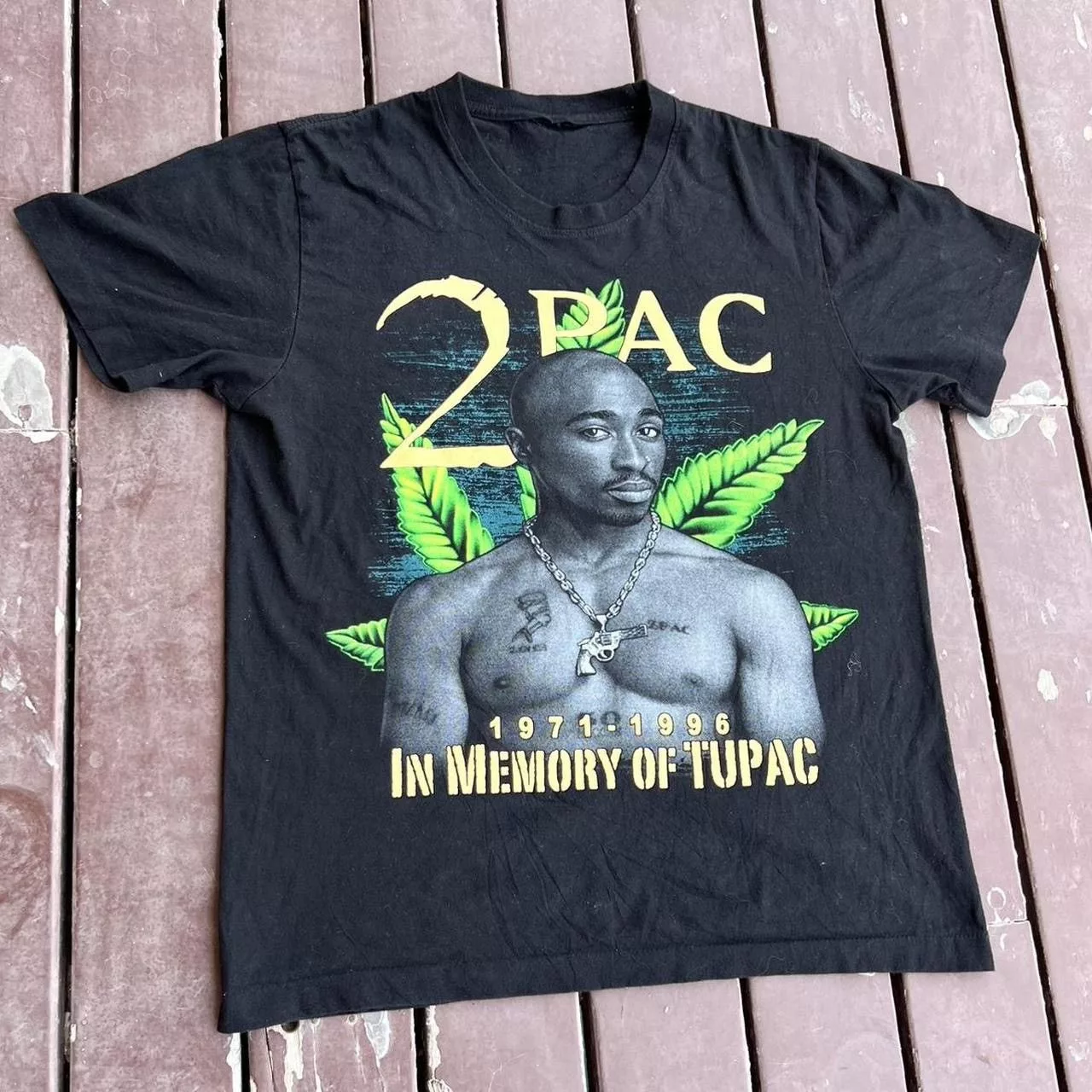 Vintage Long Sleeve T Shirts VINTAGE 2PAC 1996 MEMORY Black