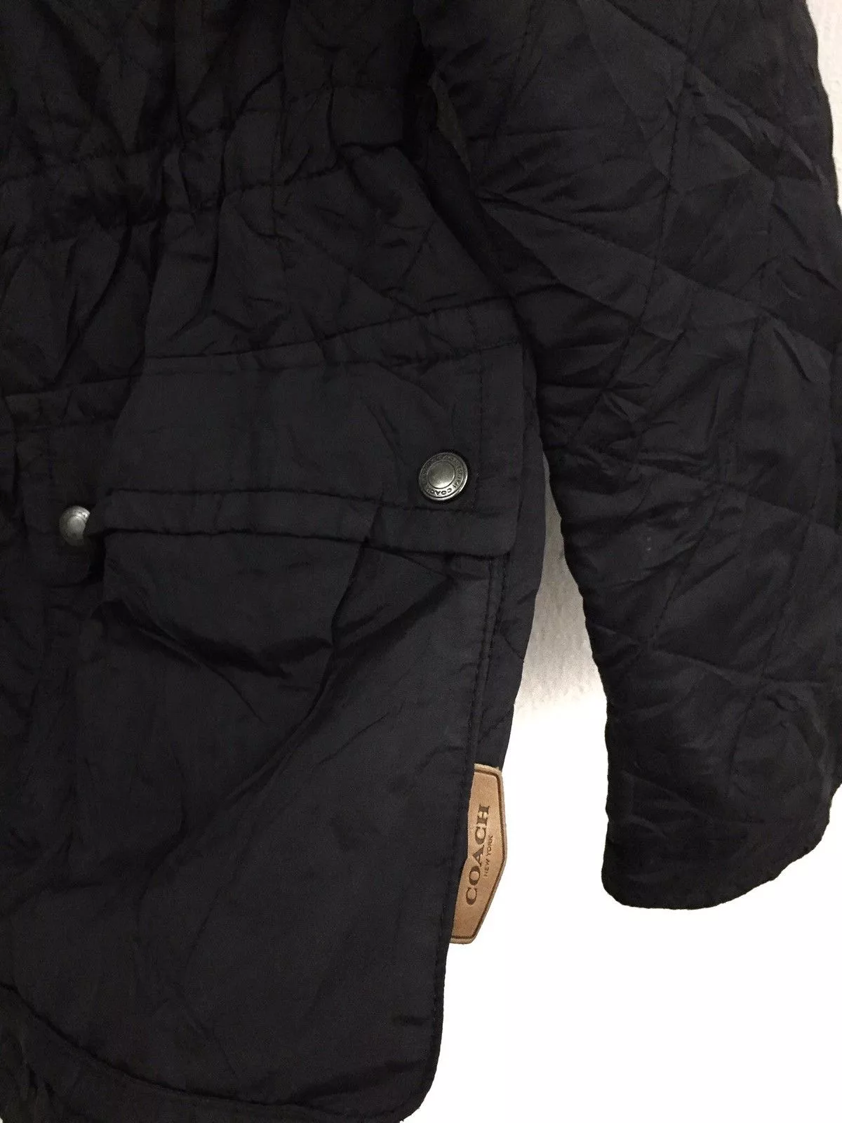 Coach Bombers Coach Puffer luxury solid black dope hype down jacket