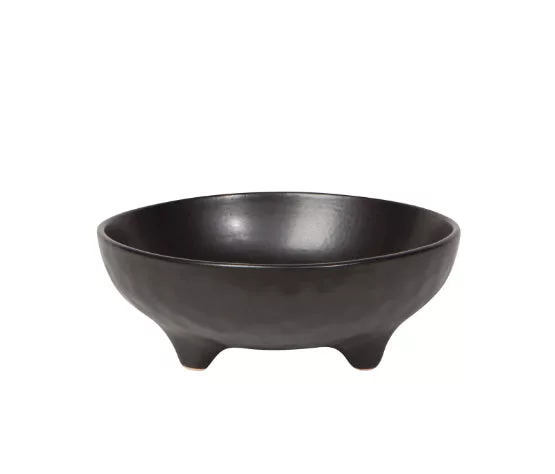 6" Black Footed Bowl