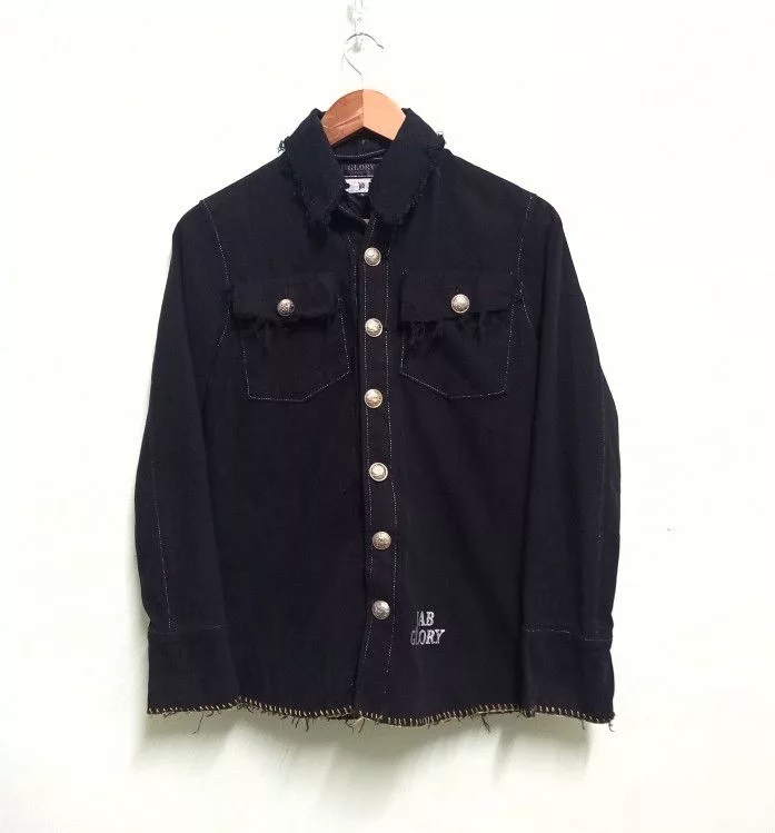 14th Addiction Shirts Button Ups 14th Addiction × If Six Was Nine × Japanese Brand Rare Glory Circle Of Lily Shirt Jacket Black