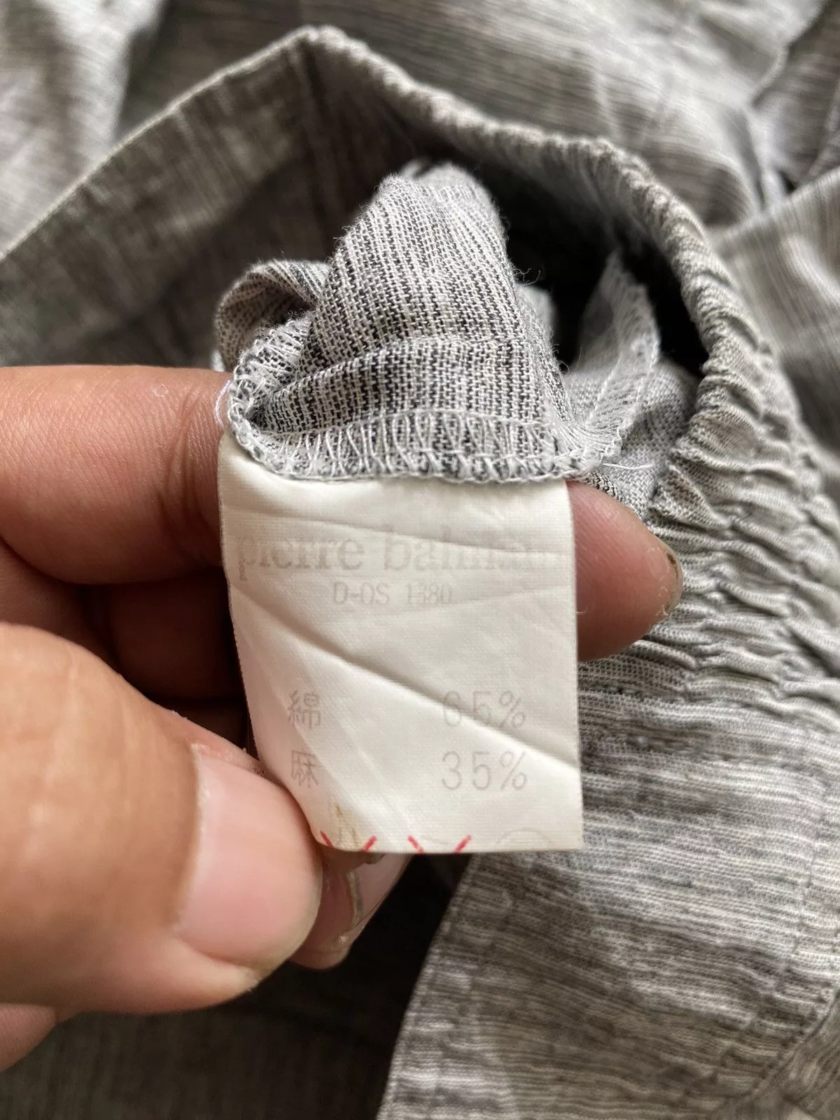 Pierre Balmain Short Sleeve T Shirts Pierre Balmain × Vintage Pierre Balmain Vintage Rare Asymmetry Neck Shirt Gray Luxury