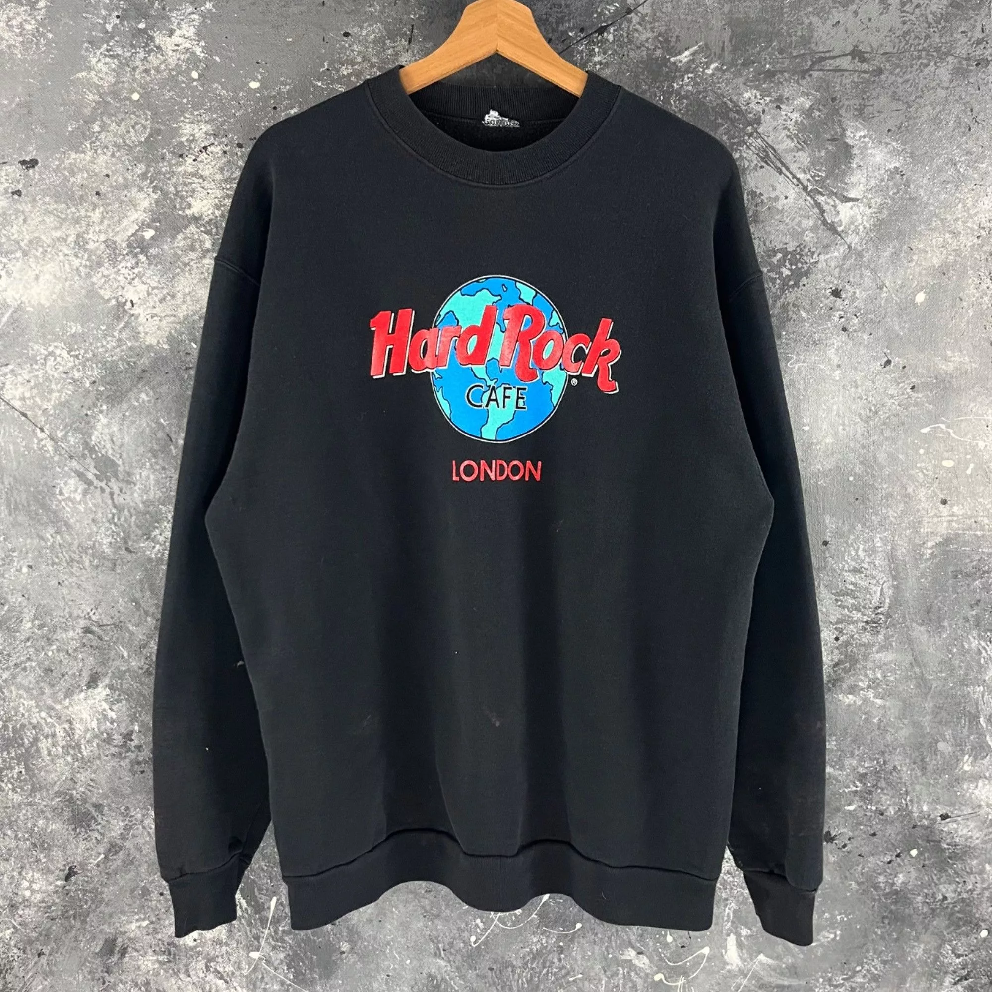 Hard Rock Cafe Sweatshirts Hoodies Hard Rock Cafe × Vintage Vintage 90’s Hard Rock Cafe sweatshirt Black