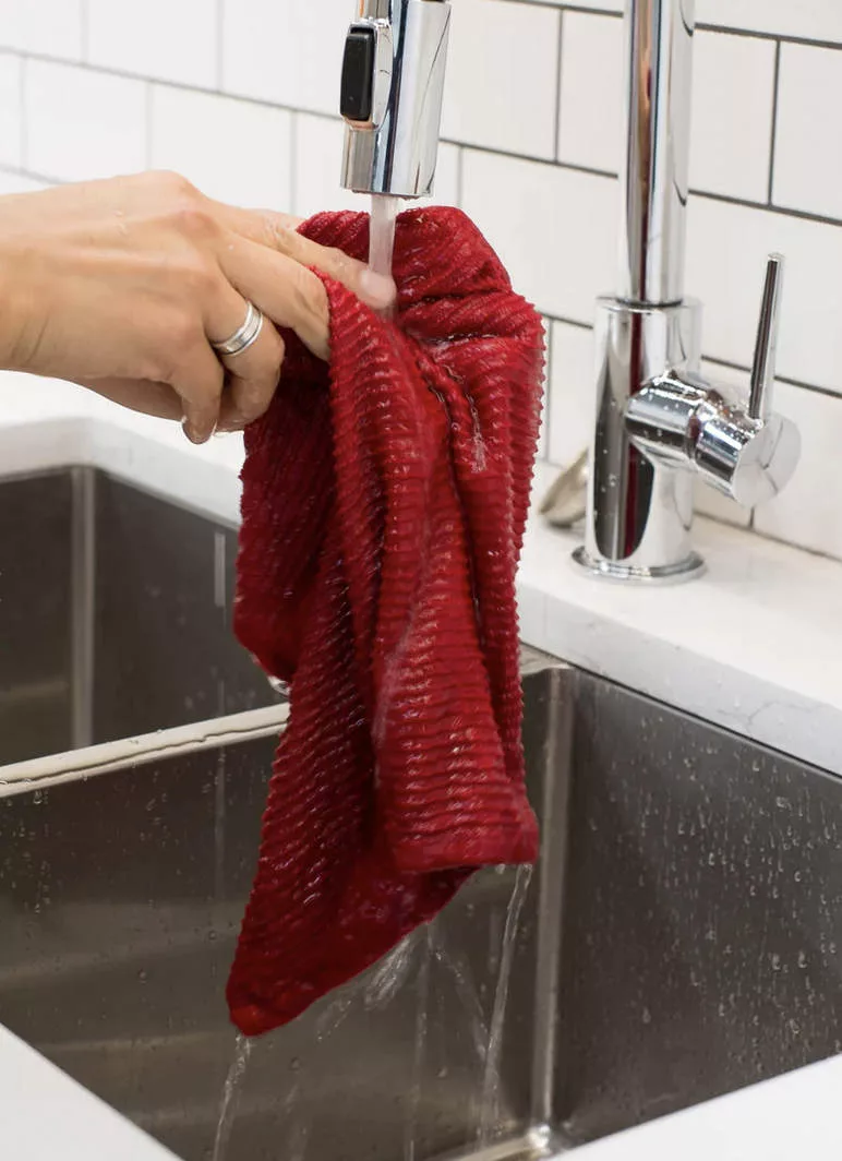 Red Ripple Dishcloth 2/set