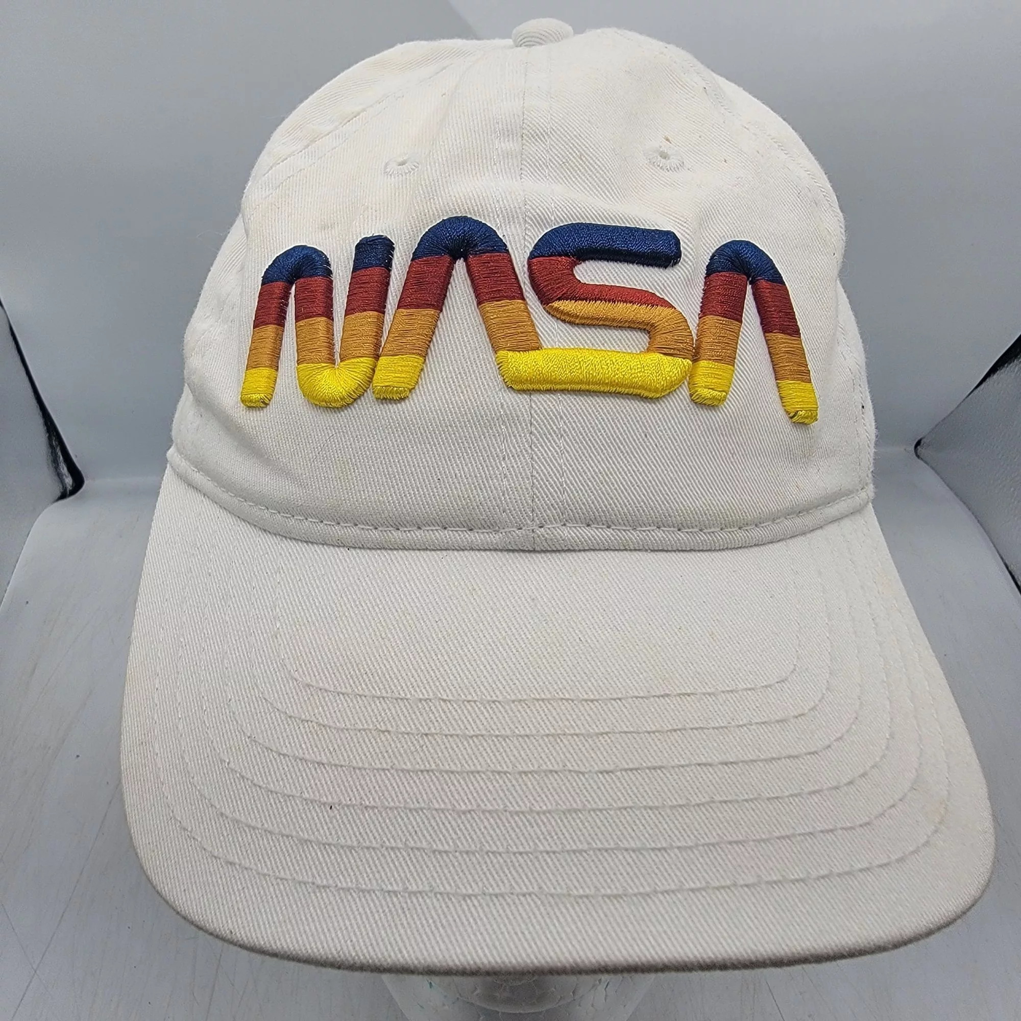 Mad Engine Hats NASA Embroidered Logo White Hat Cap By Mad Engine Casual Lig
