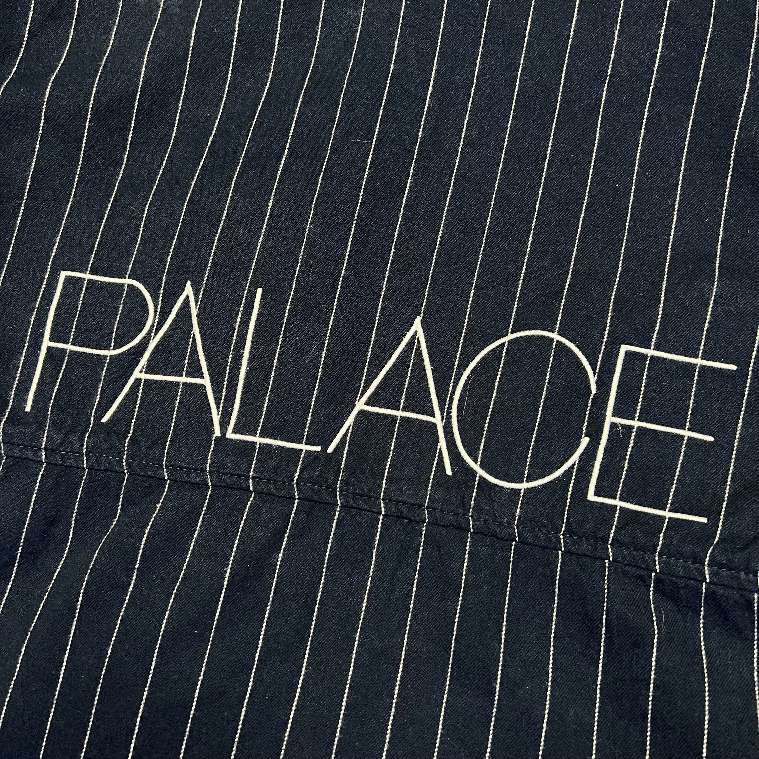 Palace Light Jackets Palace Pinstripe Zip Shirt Blue