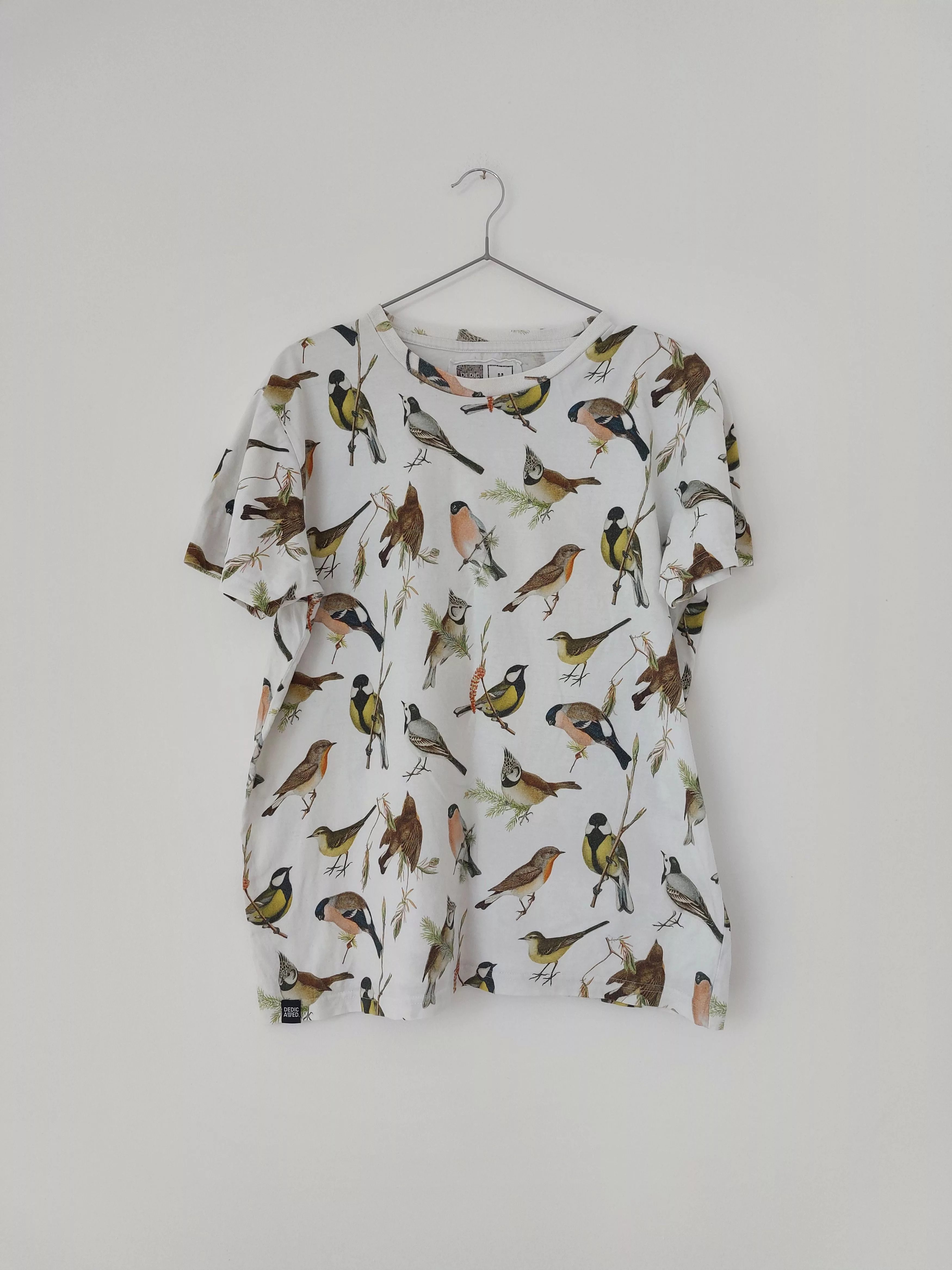 Other Short Sleeve T Shirts Other Dedicated birds T-shirt M organic cotton White Vintage