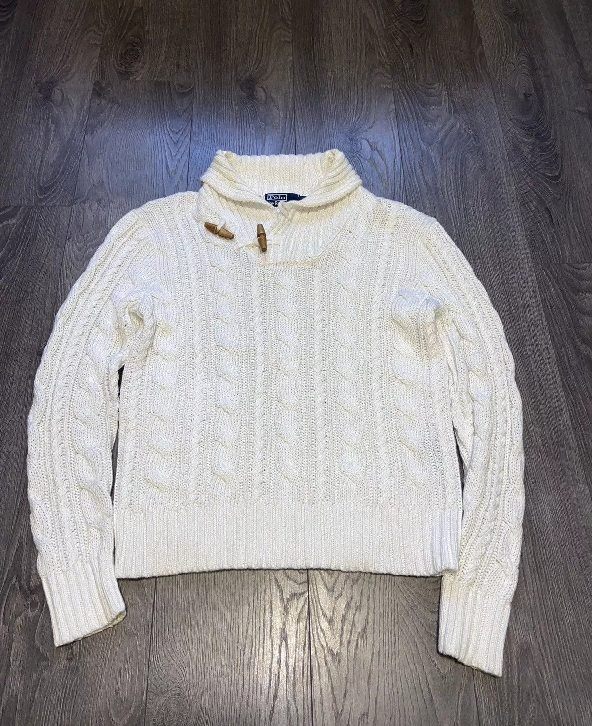 Japanese Brand Sweaters Knitwear Japanese Brand × Ralph Lauren × Vintage POLO RALPH LAUREN VINTAGE 2000’s KNITTED WHITE SWEATSHIRT