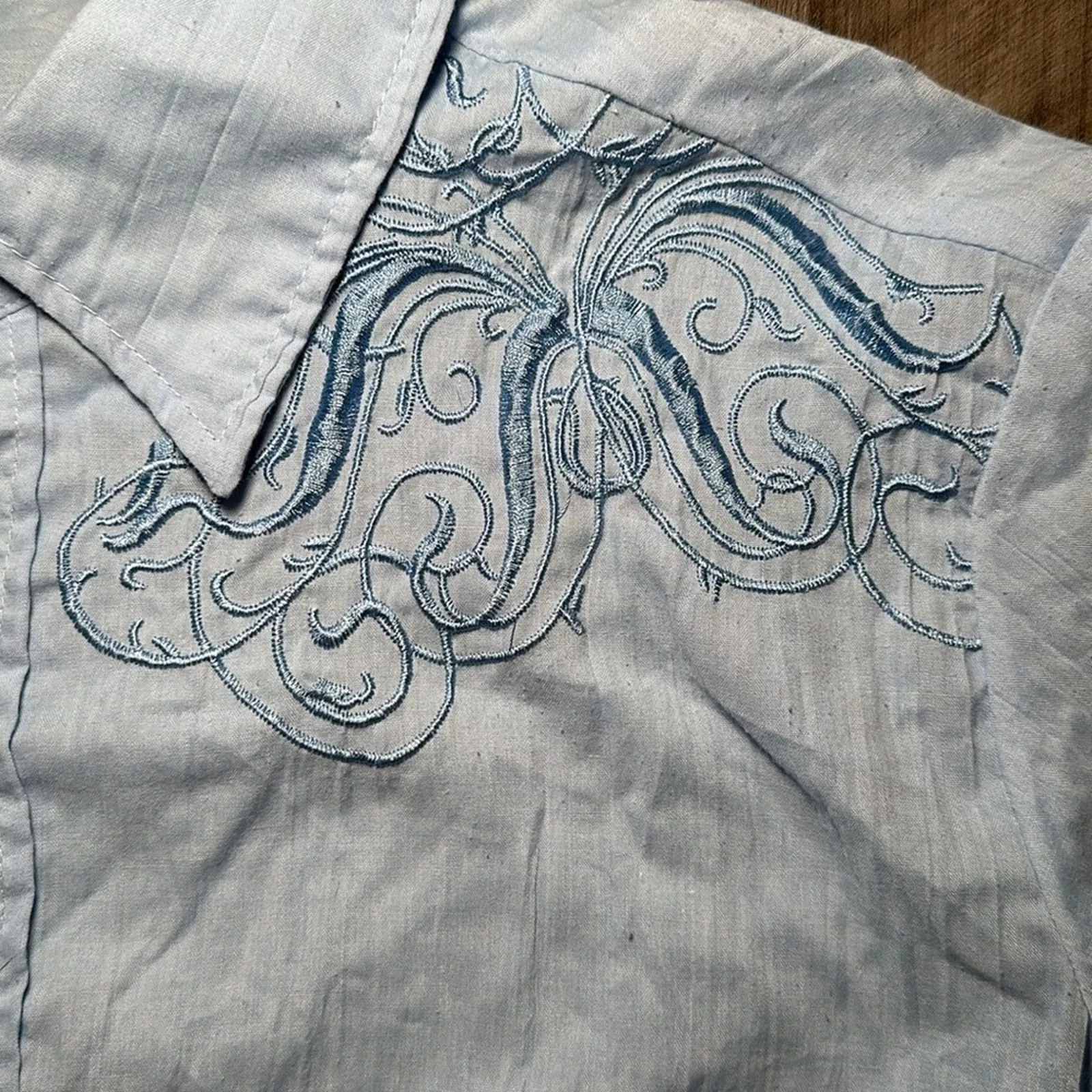 Other Shirts Button Ups Other Pop Icon Clothing Short Sleeve Button Down - Medium Blue