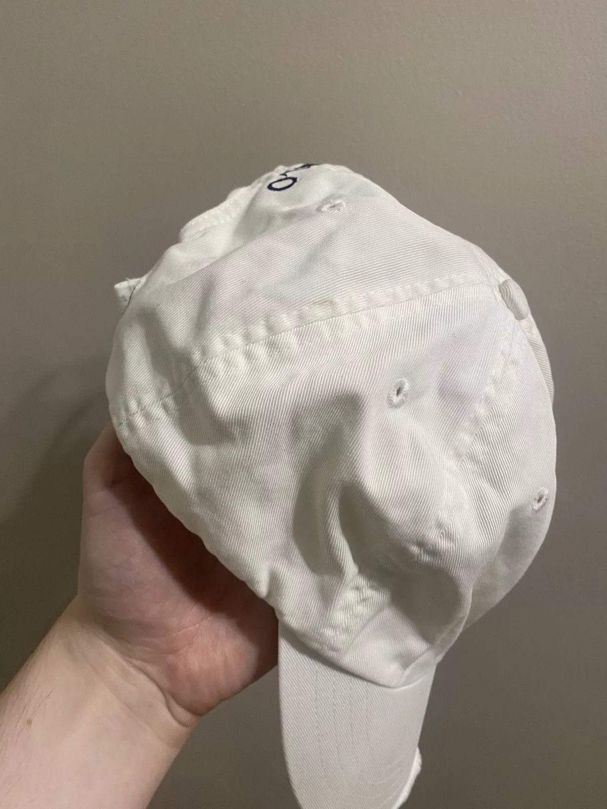 Ralph Lauren Hats Ralph Lauren × Vintage Vintage trashed distreesed Ralph lauren Small pony cap White