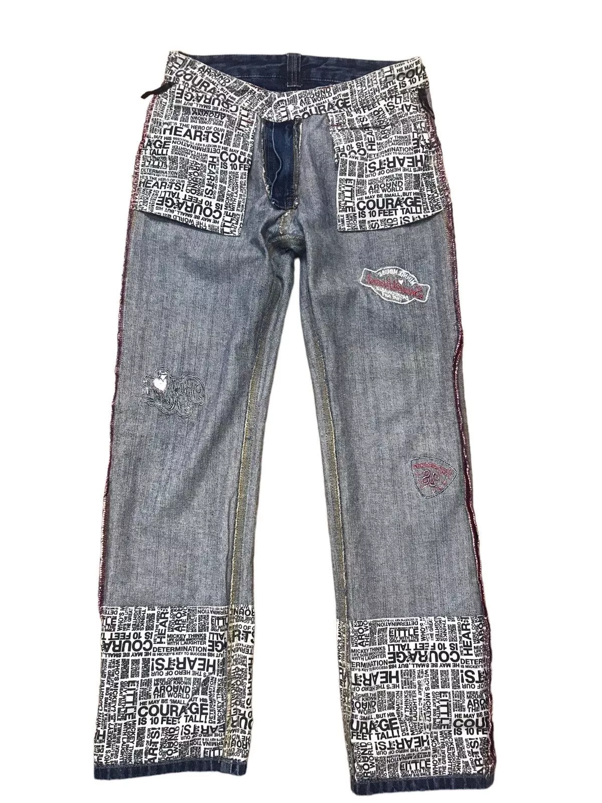 Cartoon Network Denim Cartoon Network × Disney × Mickey Mouse Mickey Mouse Embroidered Pant Blue
