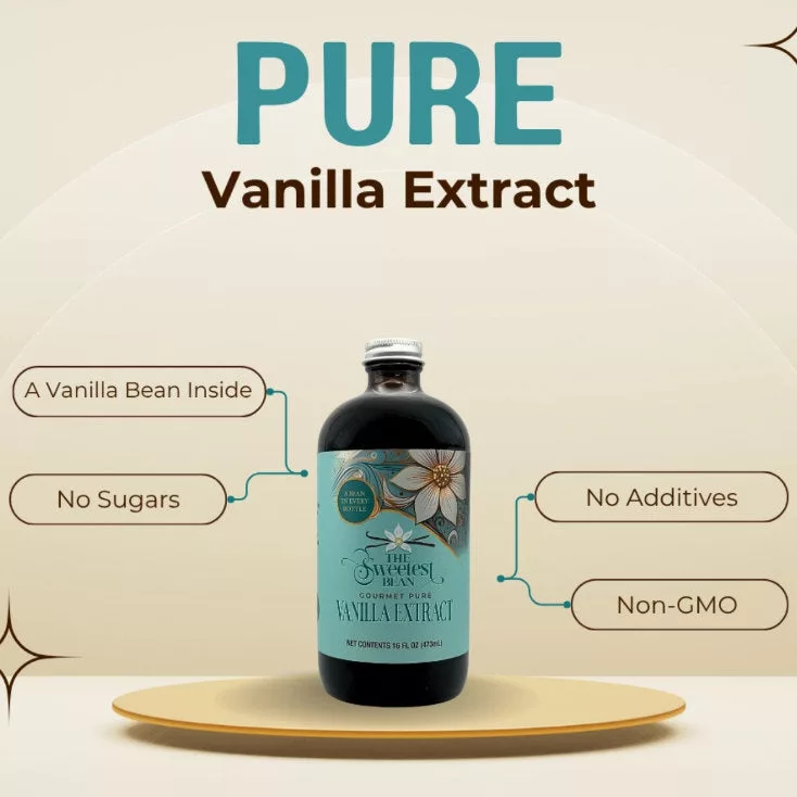 16 oz. Single-Origin Pure Vanilla Extract