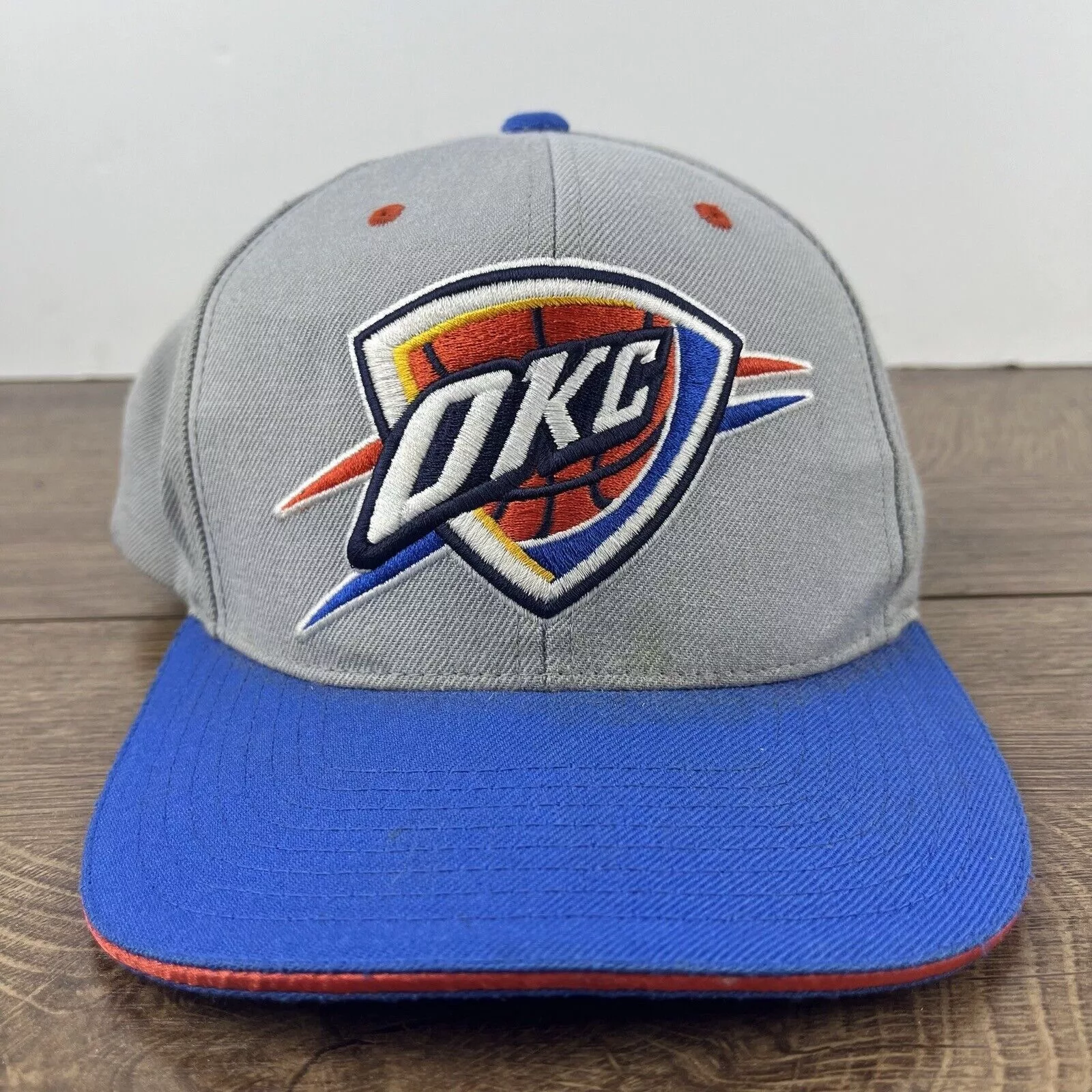 Mitchell & Ness Hats Oklahoma City Thunder Hat Mitchell & Ness Snapback Gray Hat