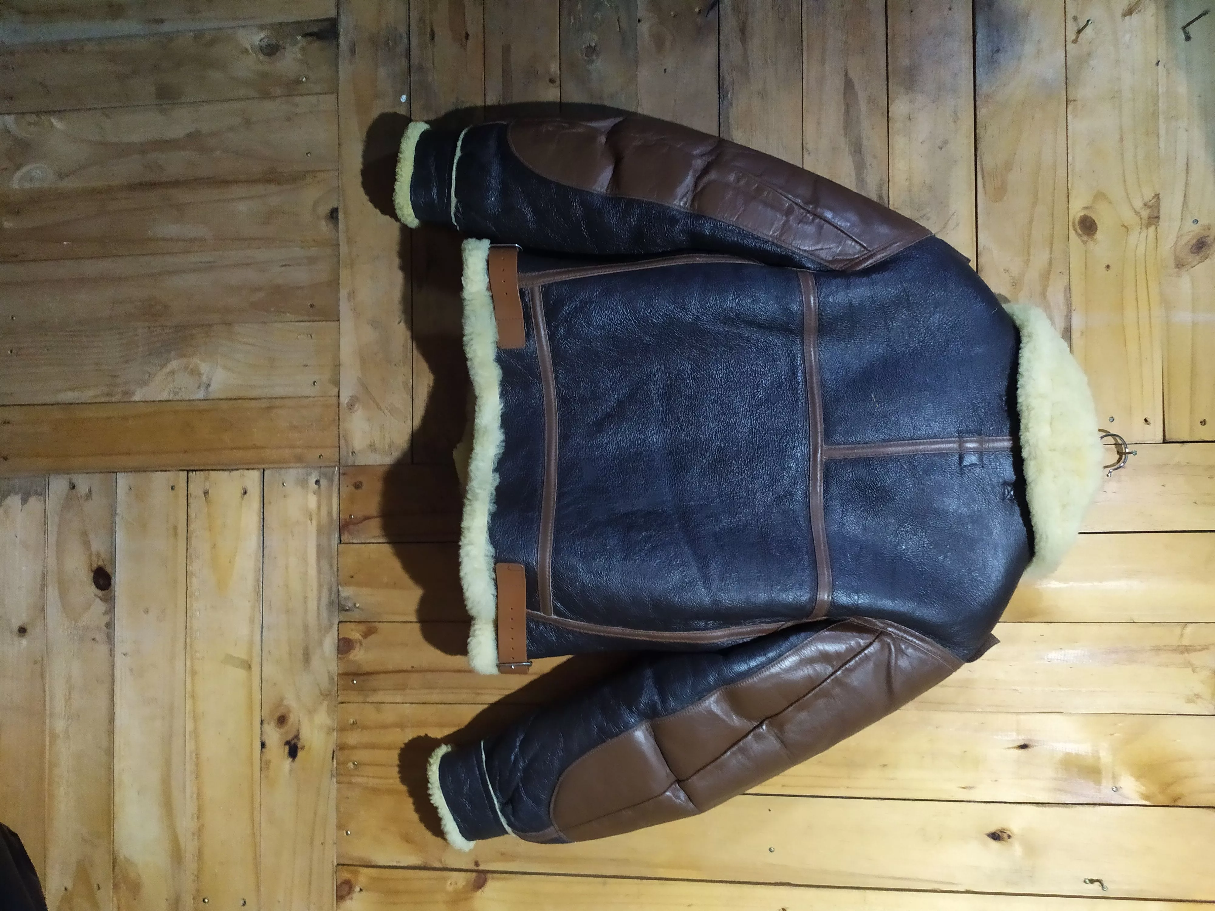 Buzz Rickson's Leather Jackets Buzz Rickson's B.RICKSON CLO. CO LEATHER DUO TONE TYPE B3 FLIGHT JACKET Brown