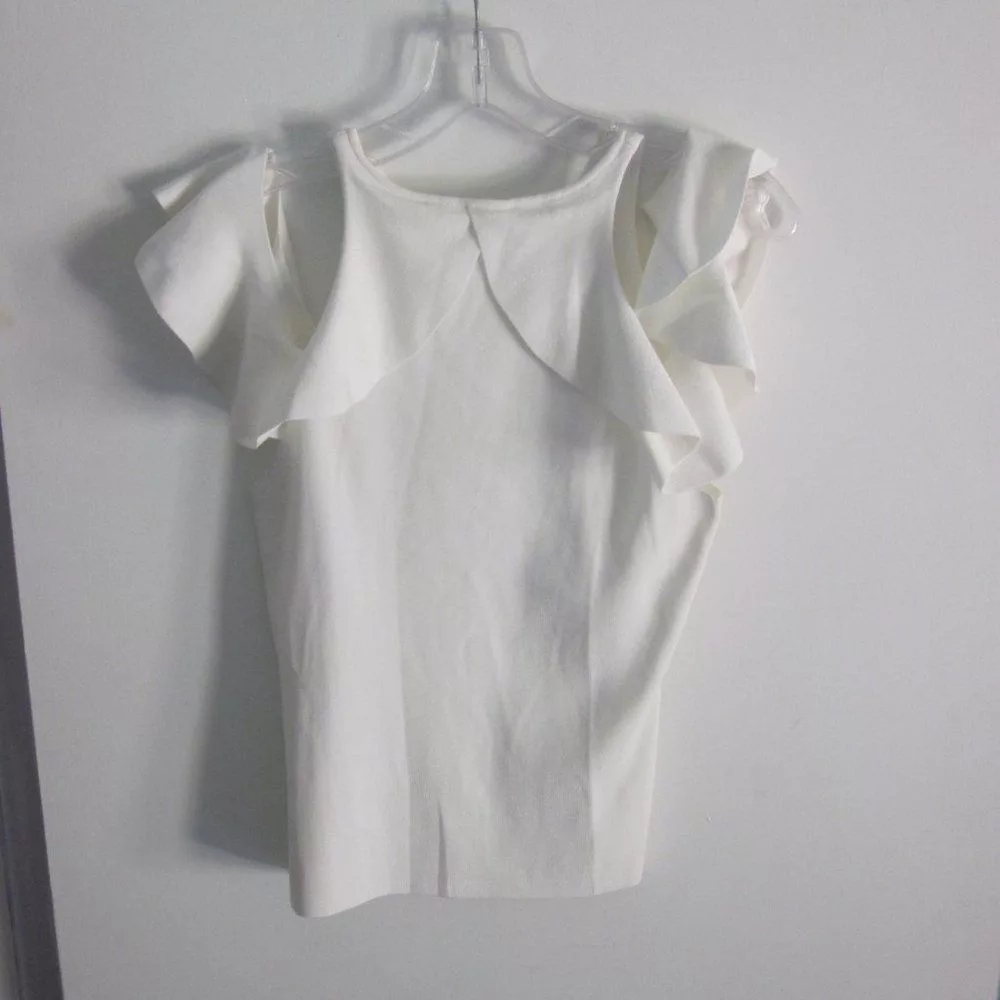 Jonathan Simkhai Blouses Jonathan Simkhai Jonathan Simkahi Pullover Top Ivory White Knit Size S Shoulder Details