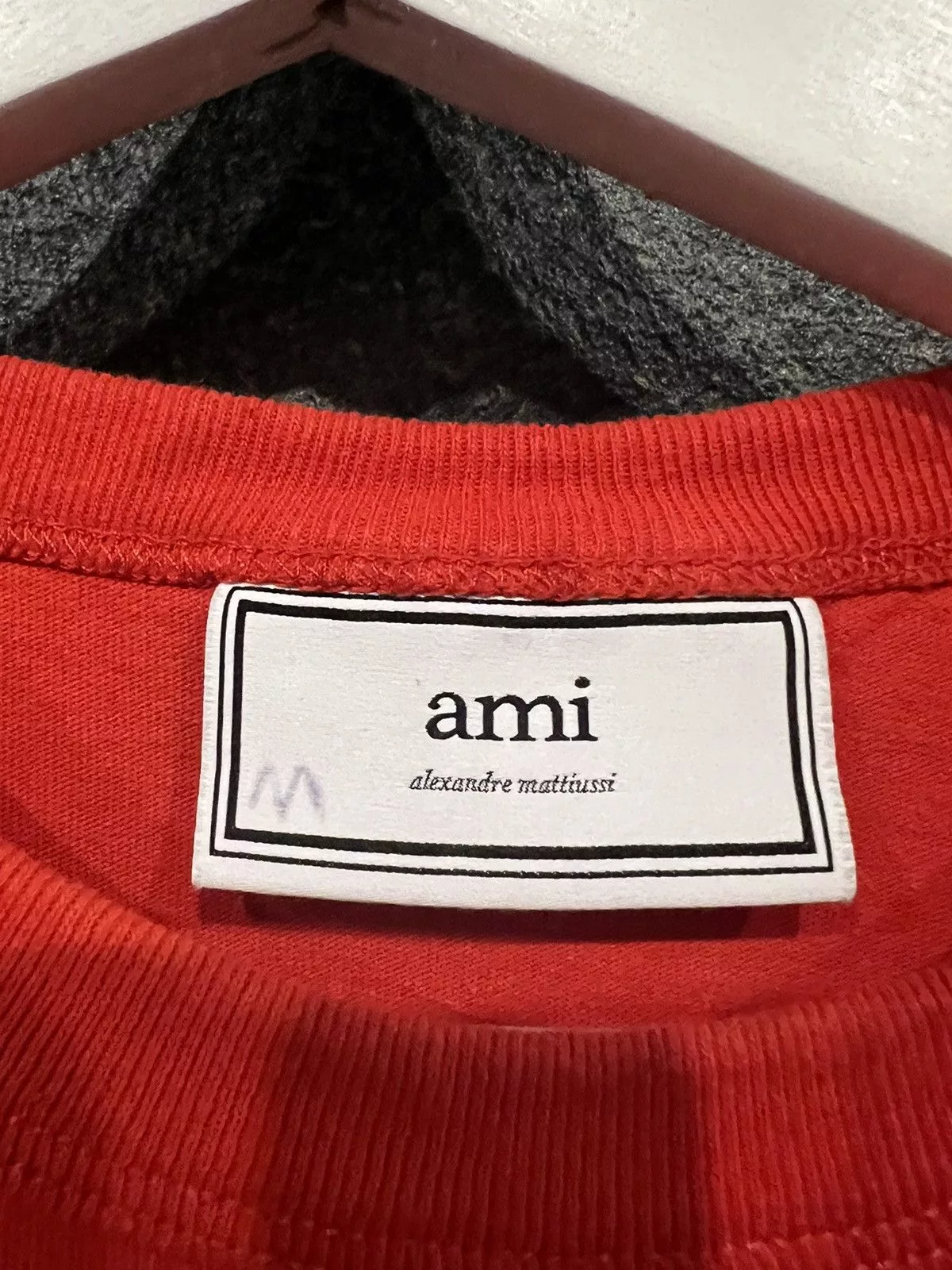 AMI Short Sleeve T Shirts AMI tshirt red medium