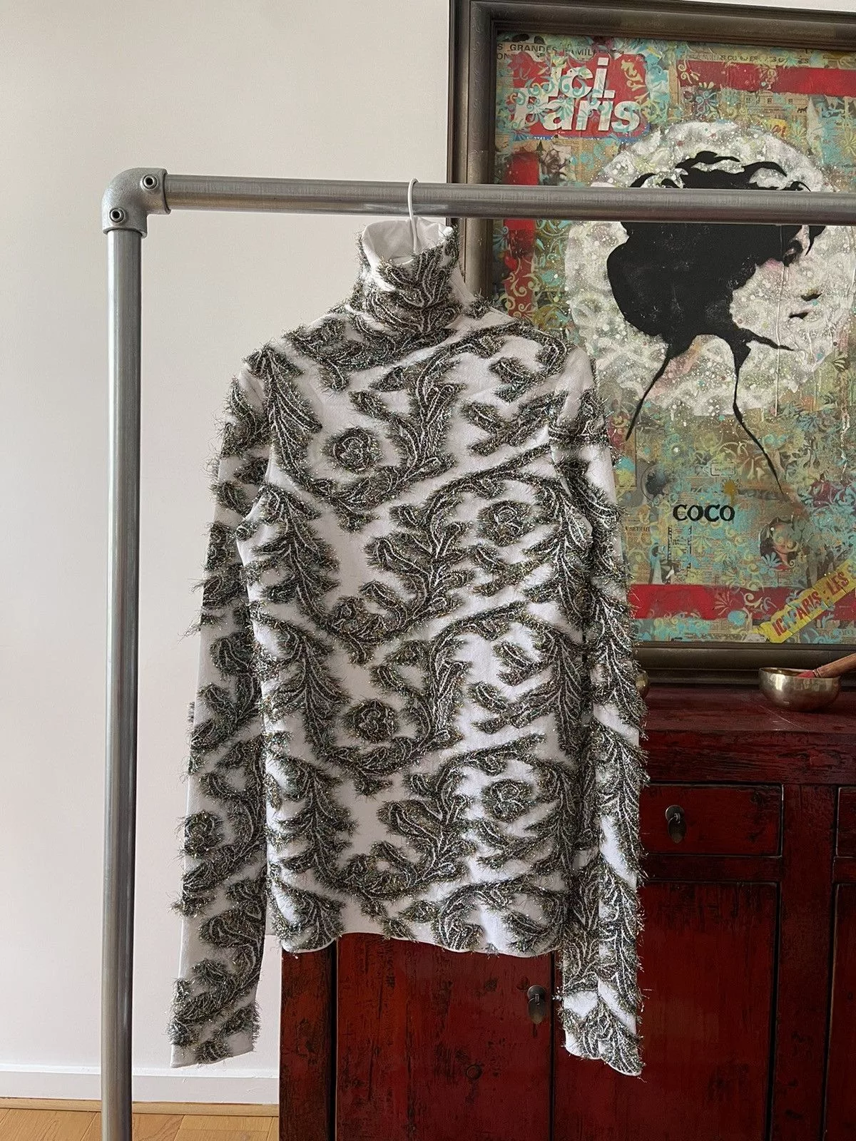 Celine Sweaters Celine Multicoloured Turtleneck White