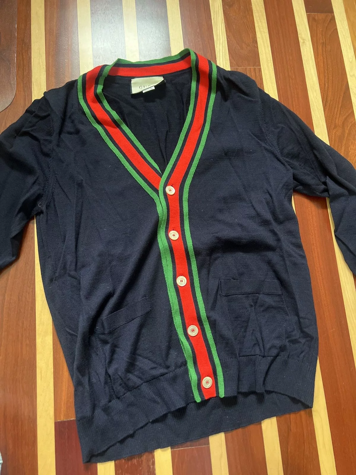 Gucci Sweaters Knitwear Gucci Wool Cardigan Blue