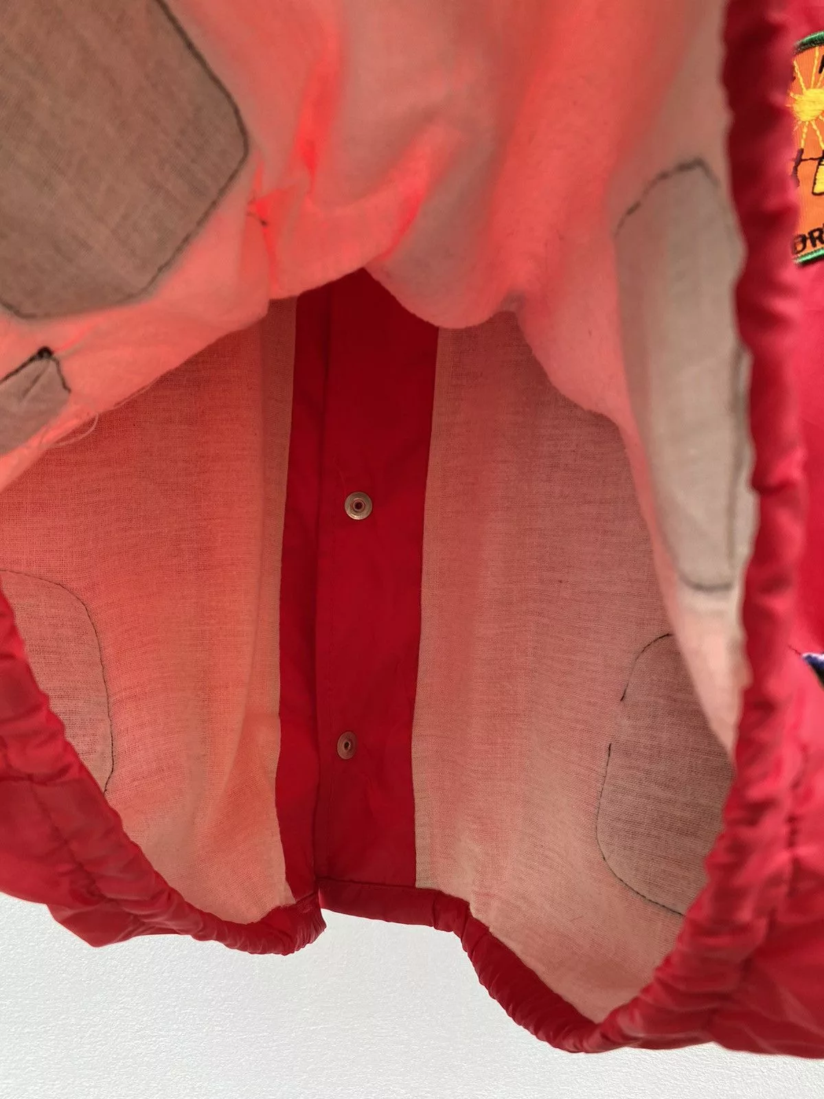 Vintage Light Jackets Vintage red nylon patch jacket