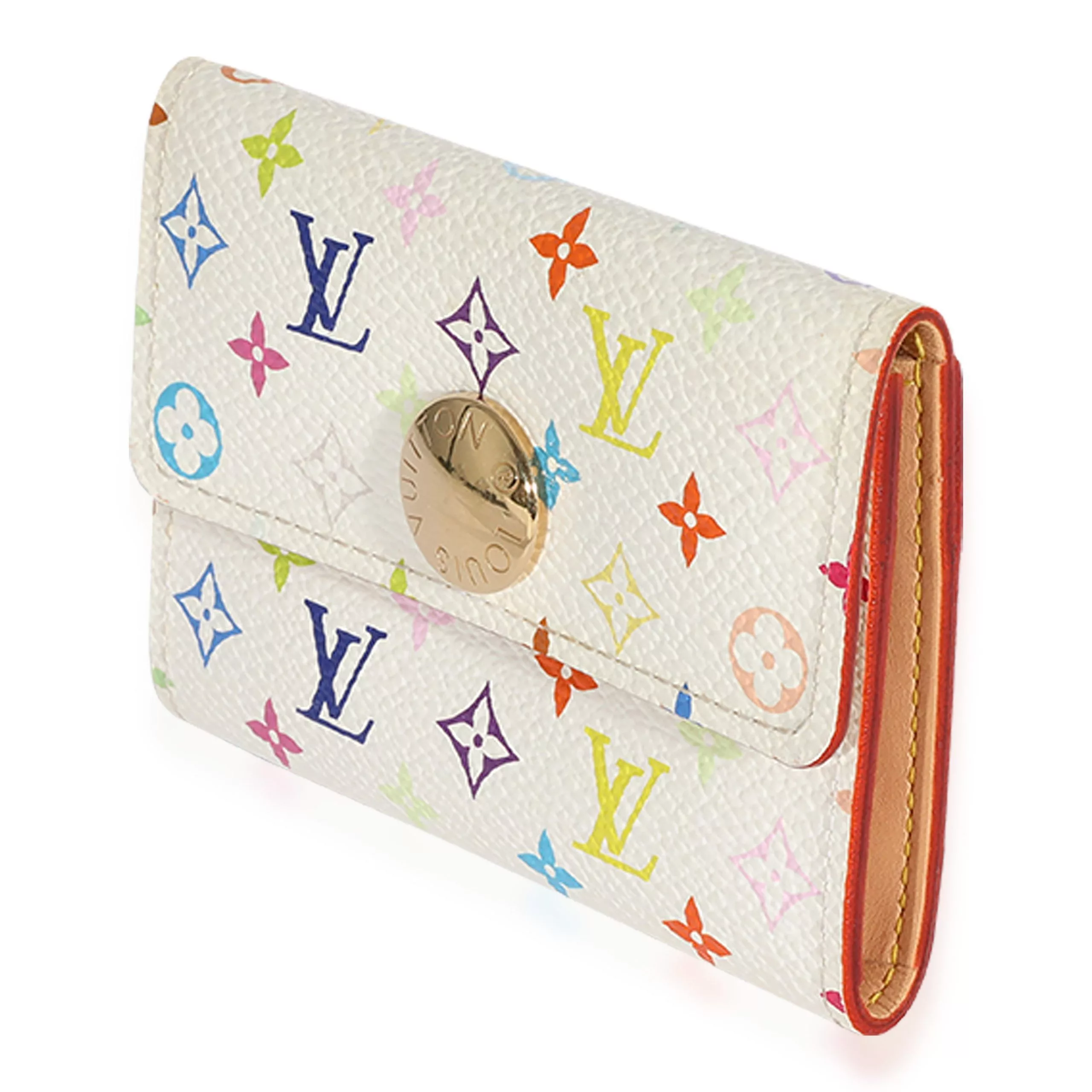 Louis Vuitton Rings Louis Vuitton x Takashi Murakami White Monogram Multicolore Card Holder Brown