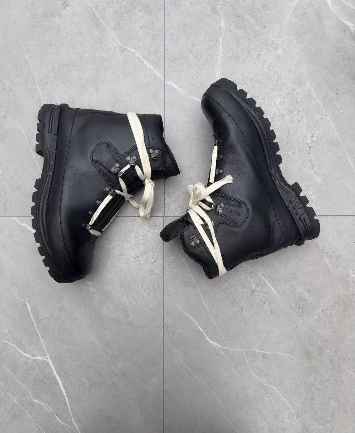 Vintage Boots 1970s Vintage Military Black Leather Combat Boots
