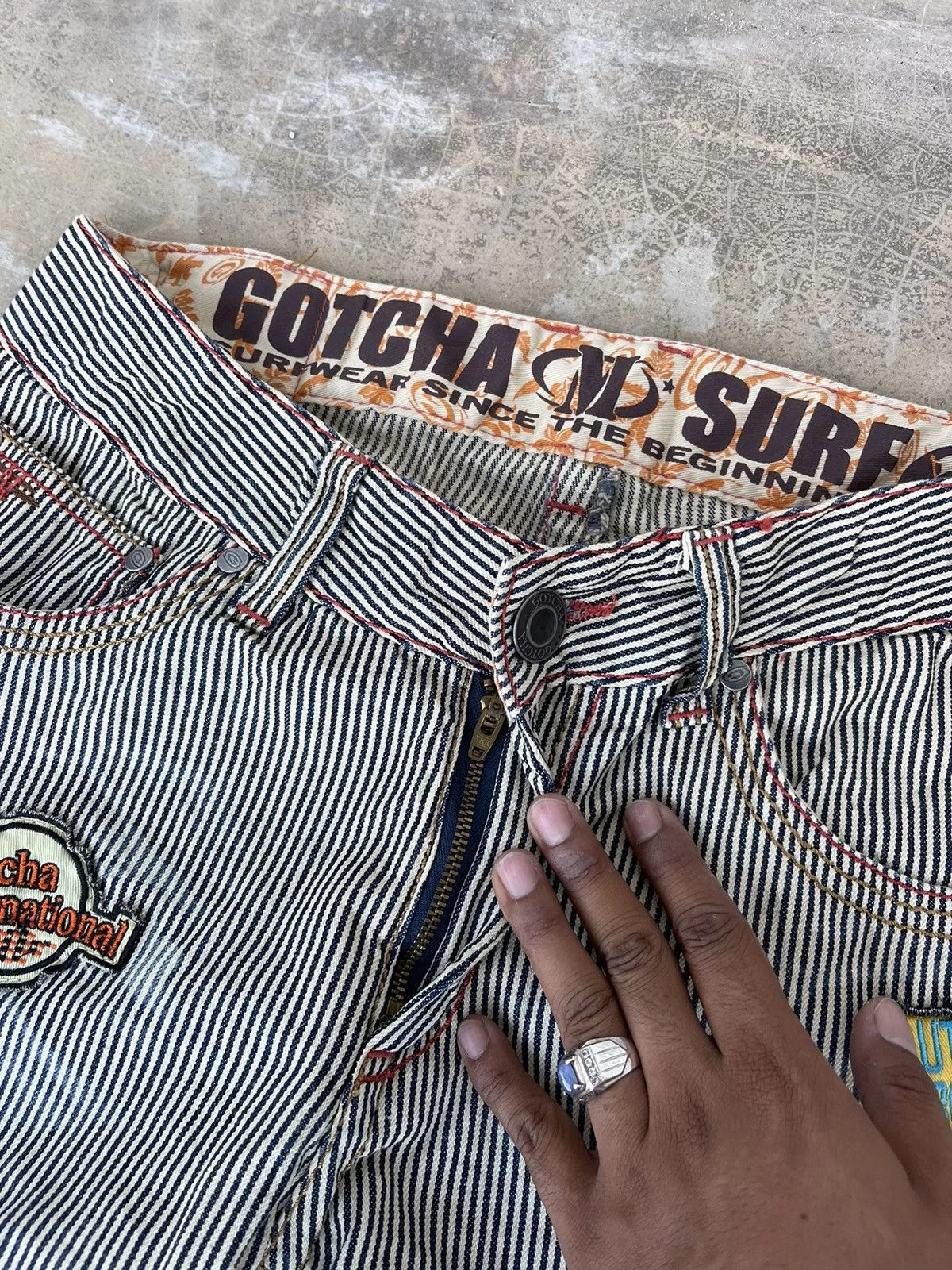 Gotcha Denim Gotcha Hickory stripe surf style denim Blue Vintage