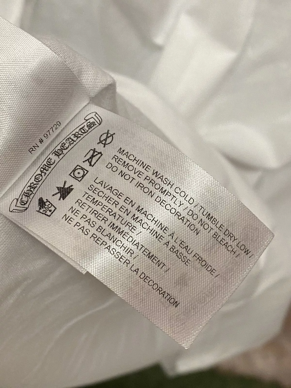Chrome Hearts Long Sleeve T Shirts Chrome Hearts Script Neck Logo Triple White Longsleeve