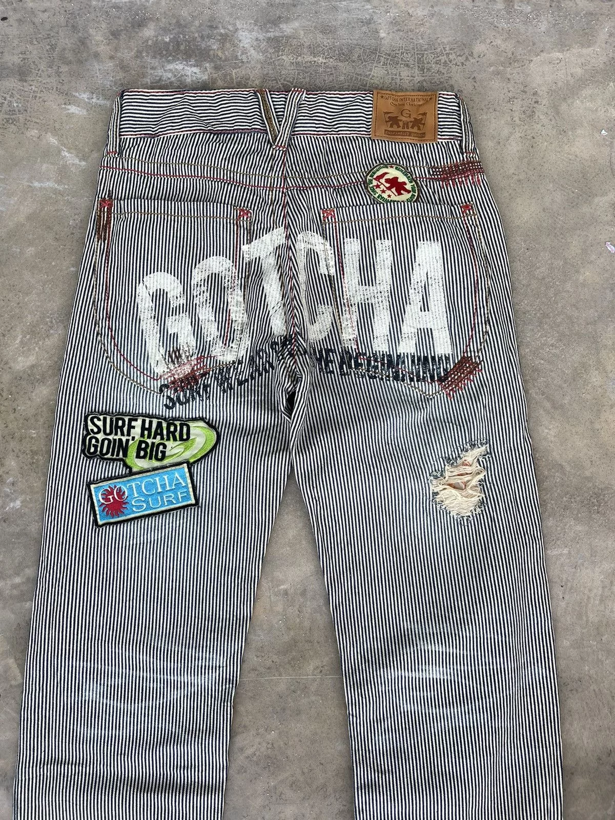 Gotcha Denim Gotcha Hickory stripe surf style denim Blue Vintage